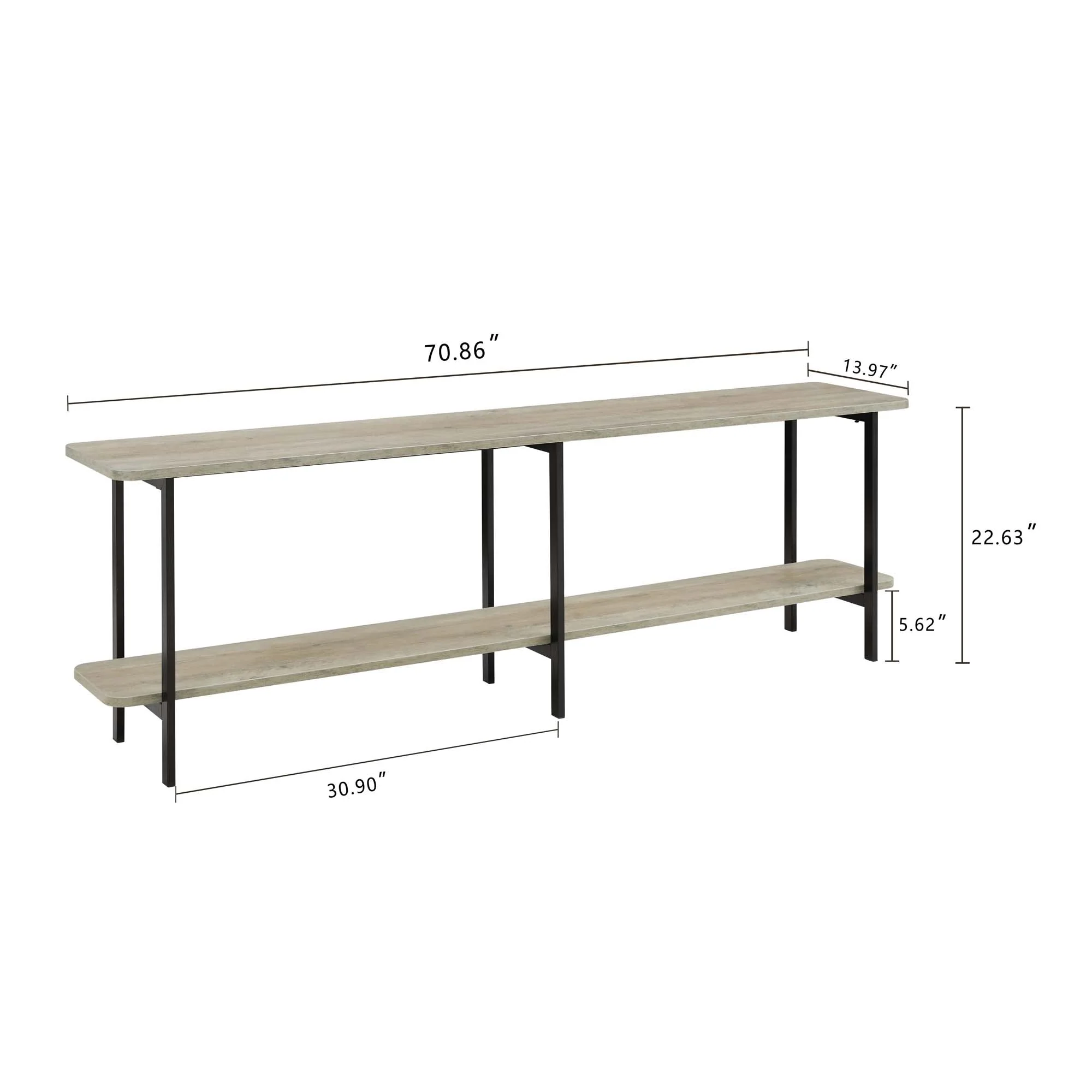 Celine Side Table Console in Grey - Image 2