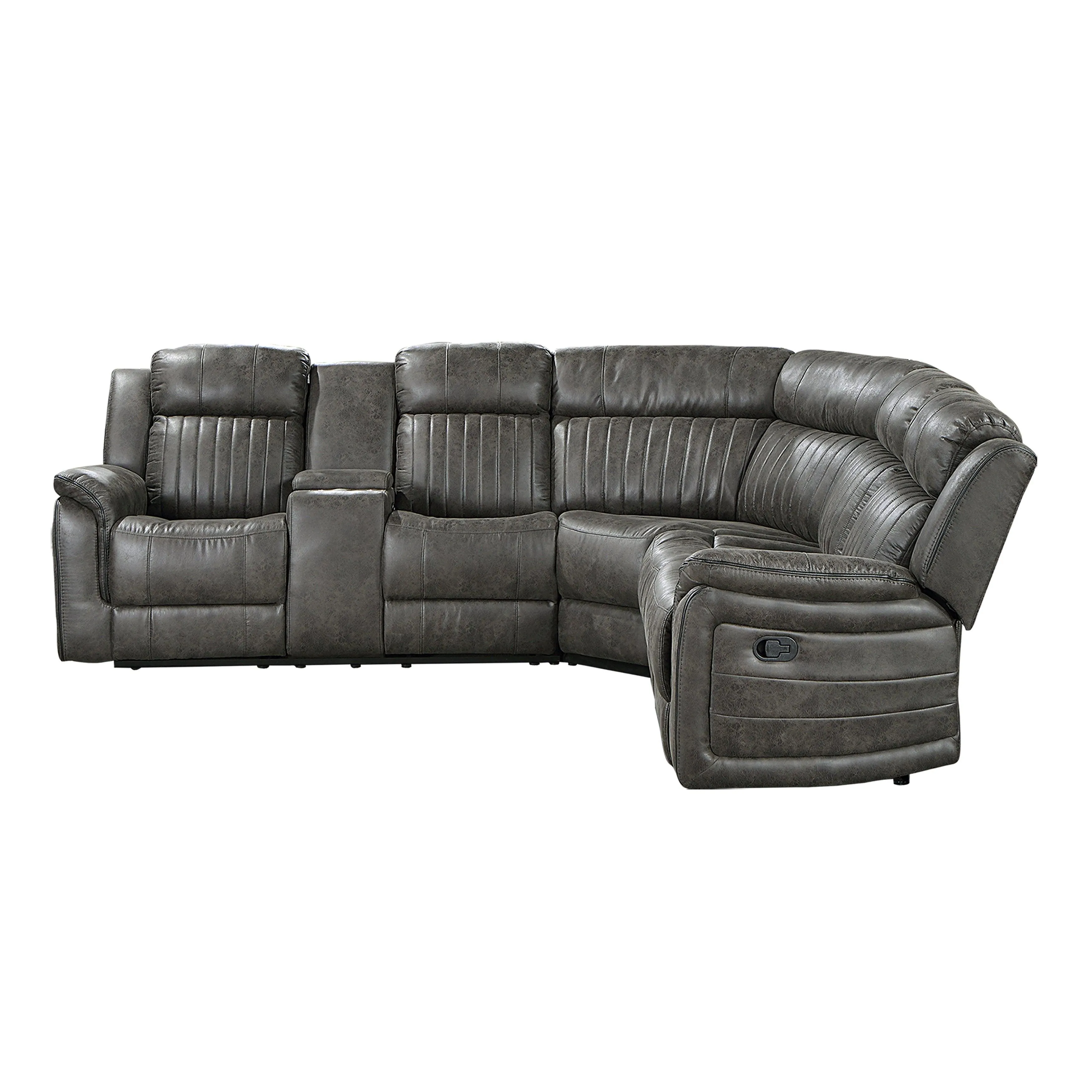Centeroak Brownish Gray Reclining Sectional - Image 3
