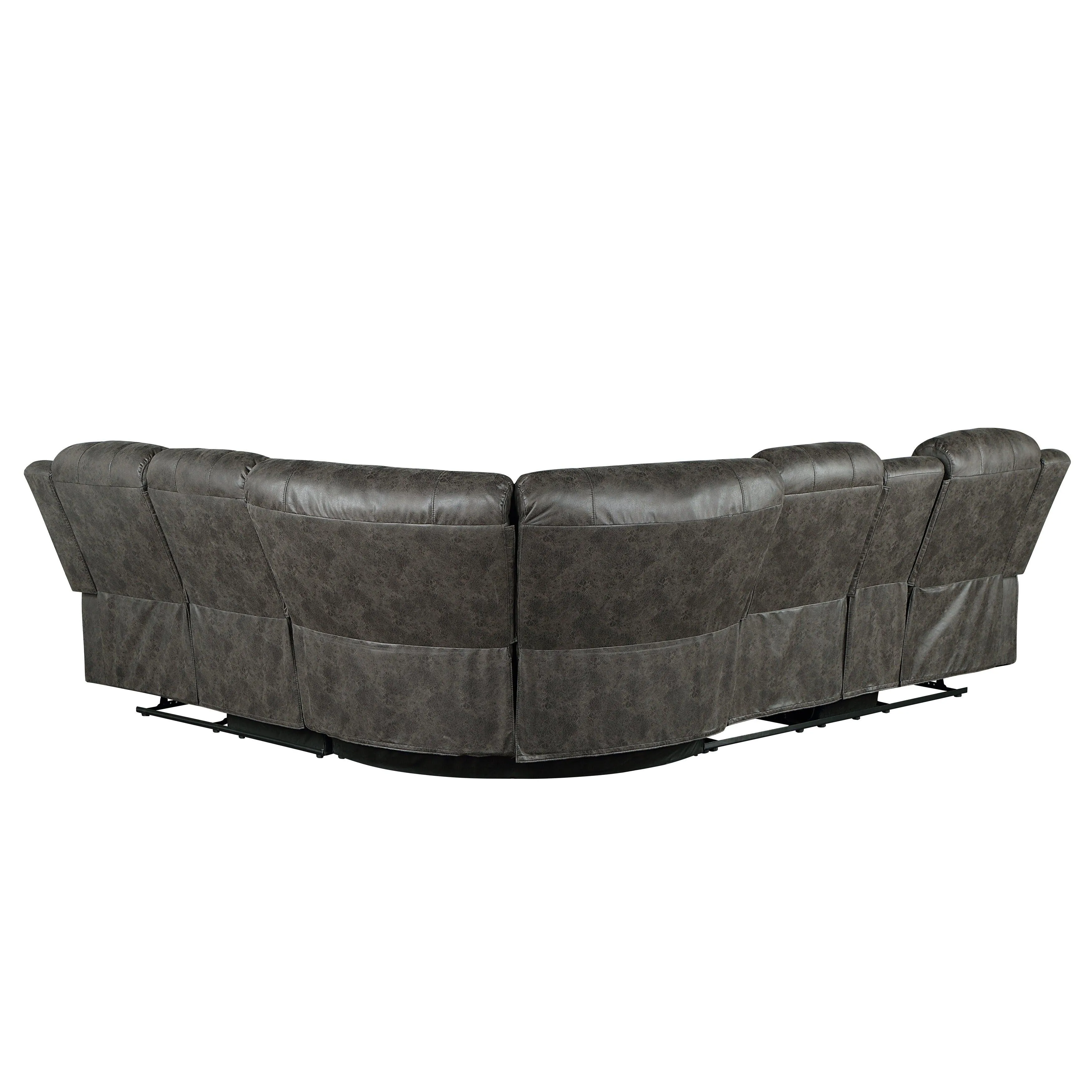 Centeroak Brownish Gray Reclining Sectional - Image 5