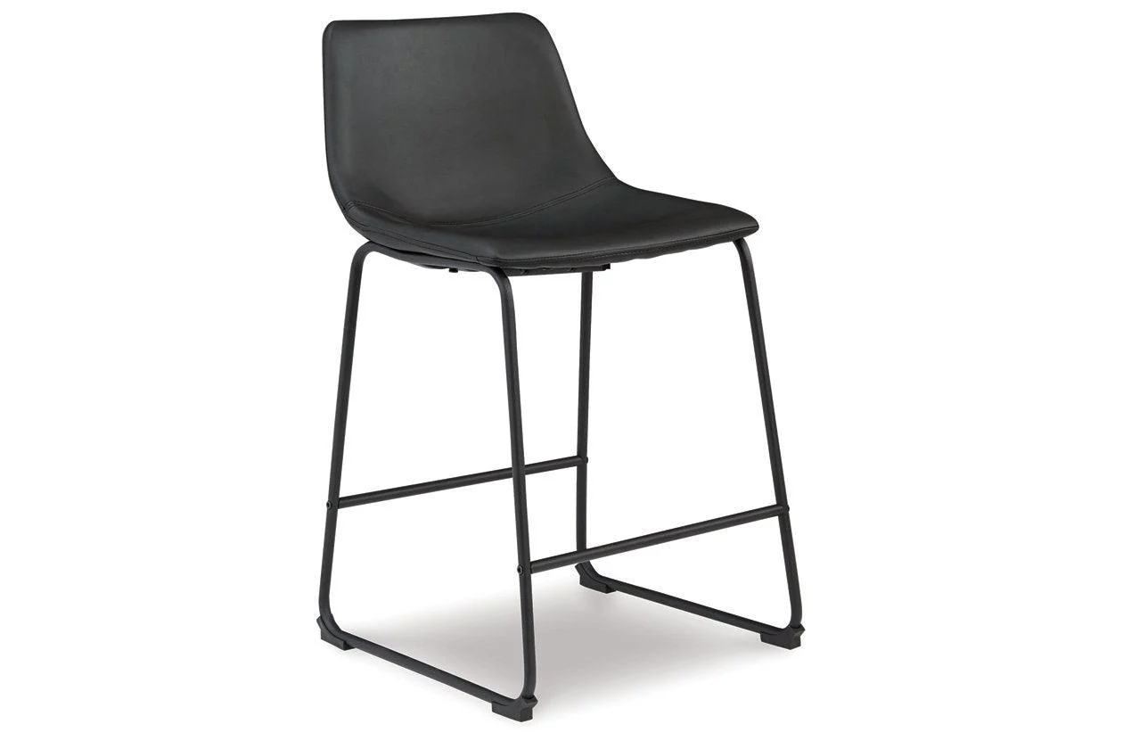 Centiar Black Counter Height Barstool, Set of 2