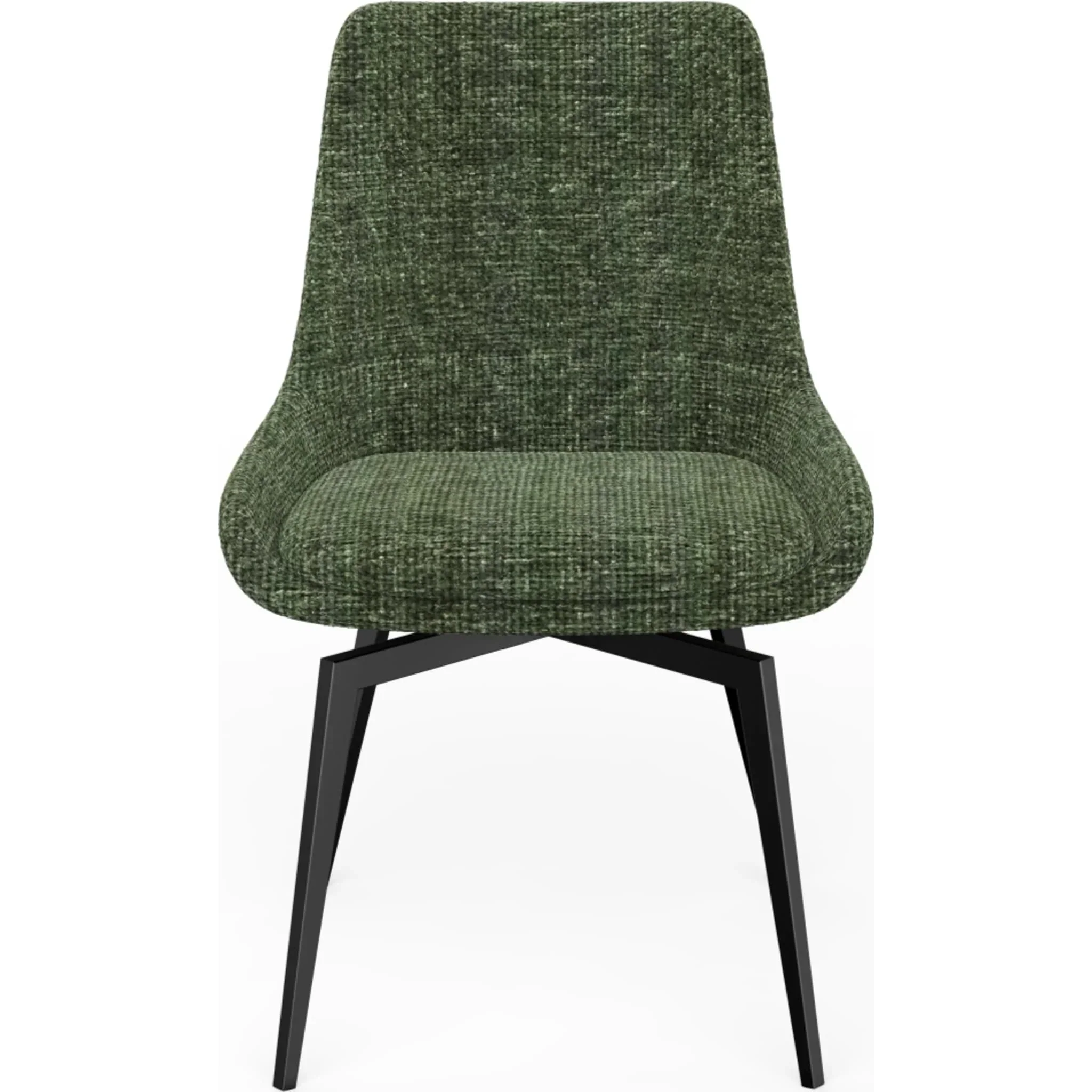 CEO 180 Degree Return Swivel Upholstered Dining Chair in Olive (Set of 2) - Image 2