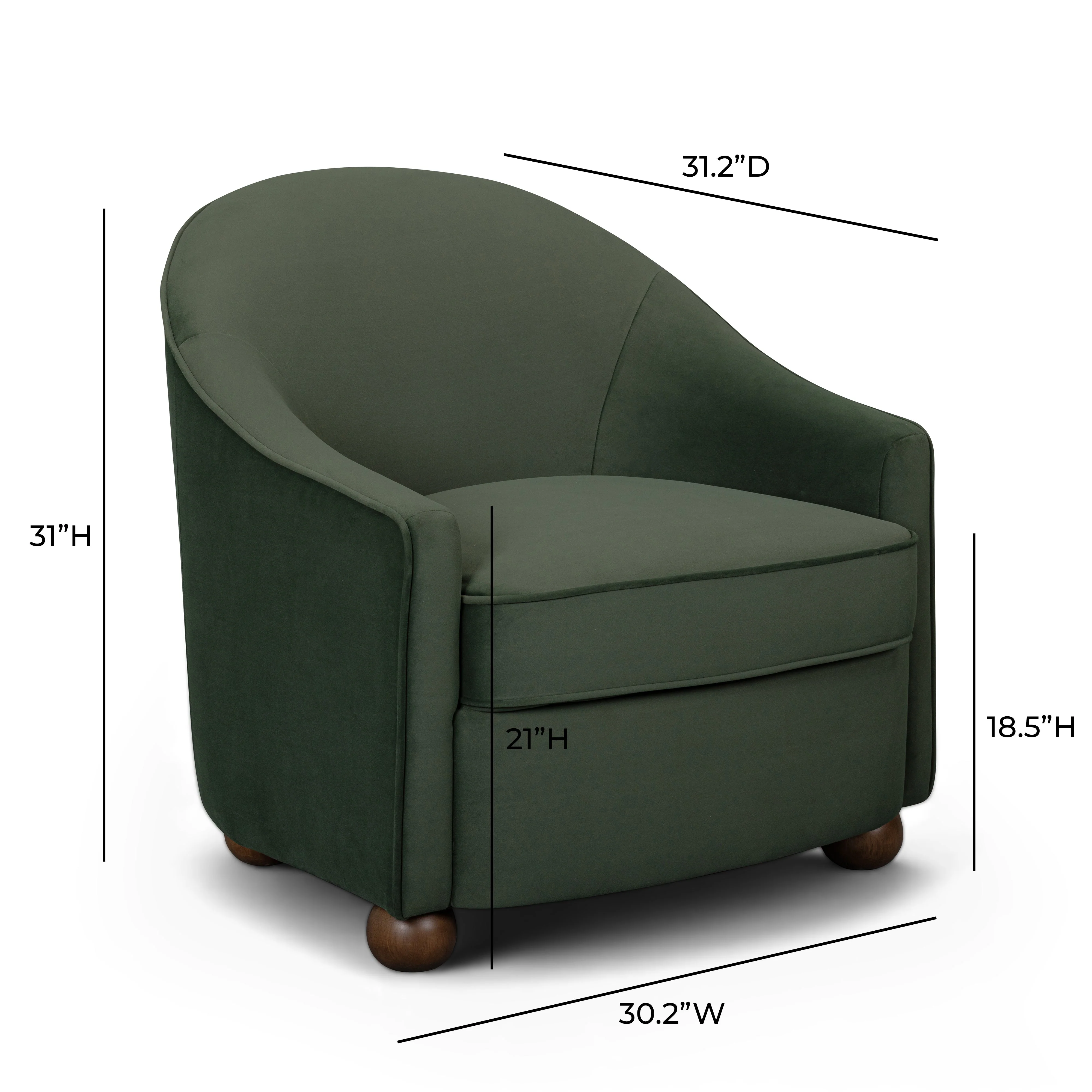 Cettie Performance Velvet Accent Chair - Image 12