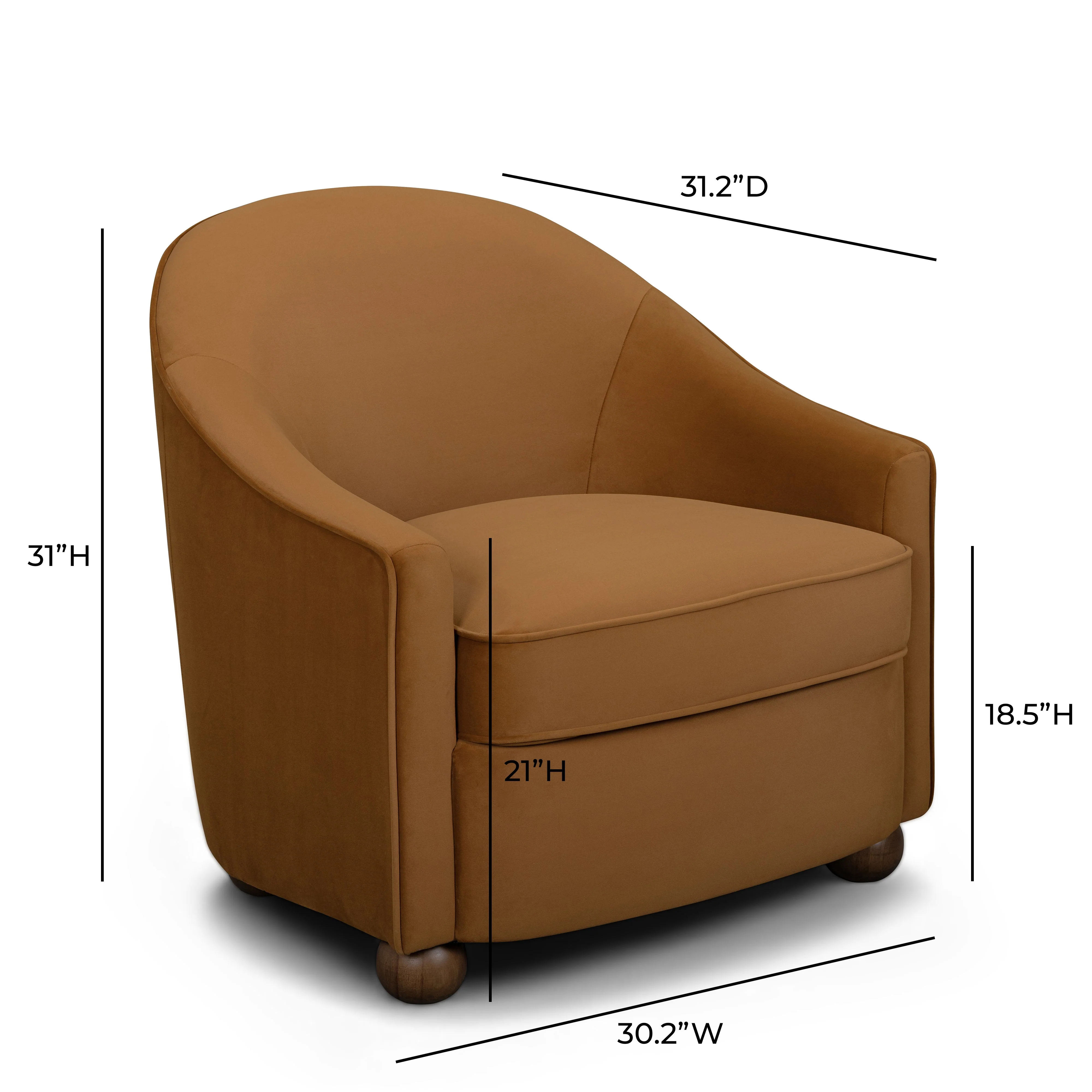 Cettie Performance Velvet Accent Chair - Image 18