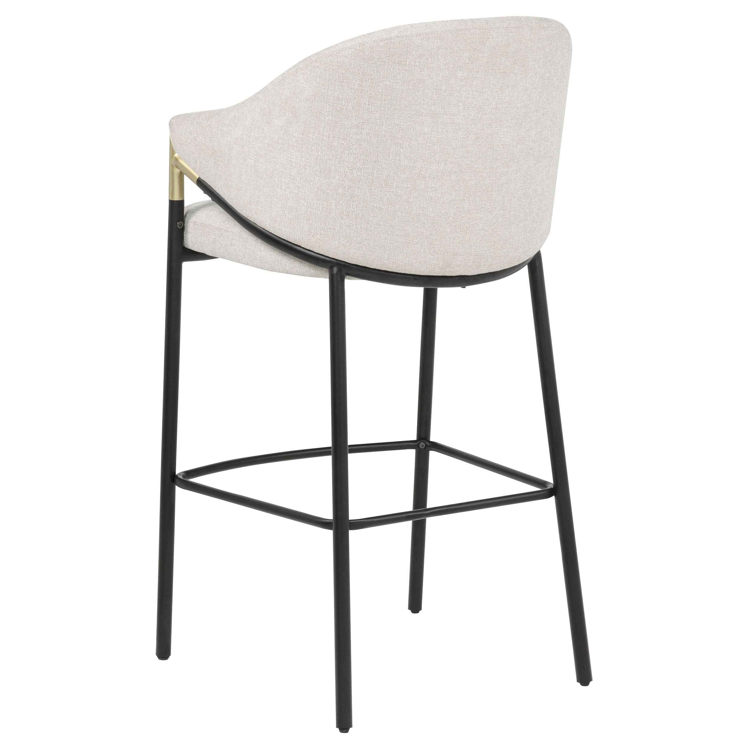 Chadwick Beige Fabric Upholstered Bar Chair (Set of 2) - Image 6