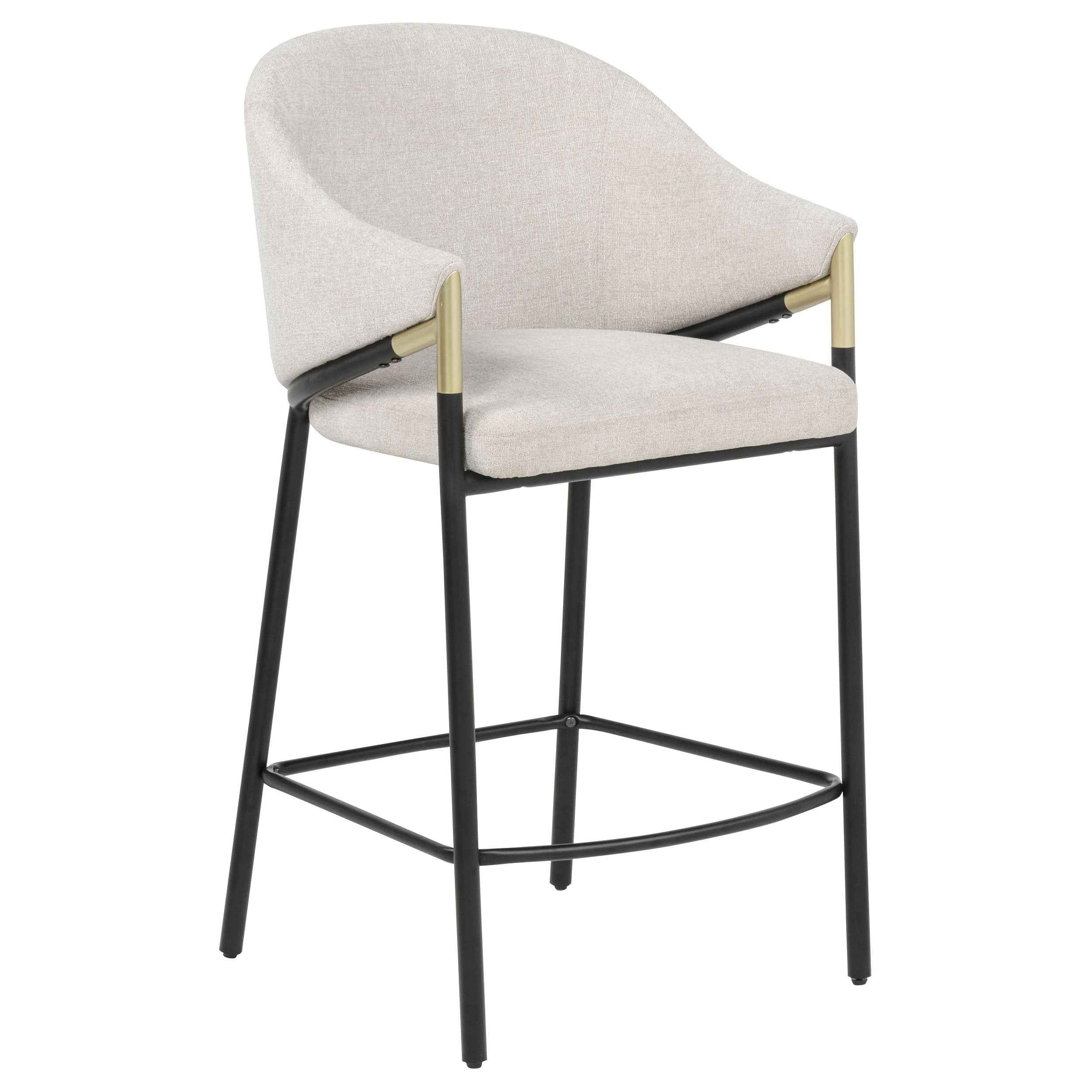 Chadwick Beige Fabric Upholstered Counter Height Chair (Set of 2) - Image 2