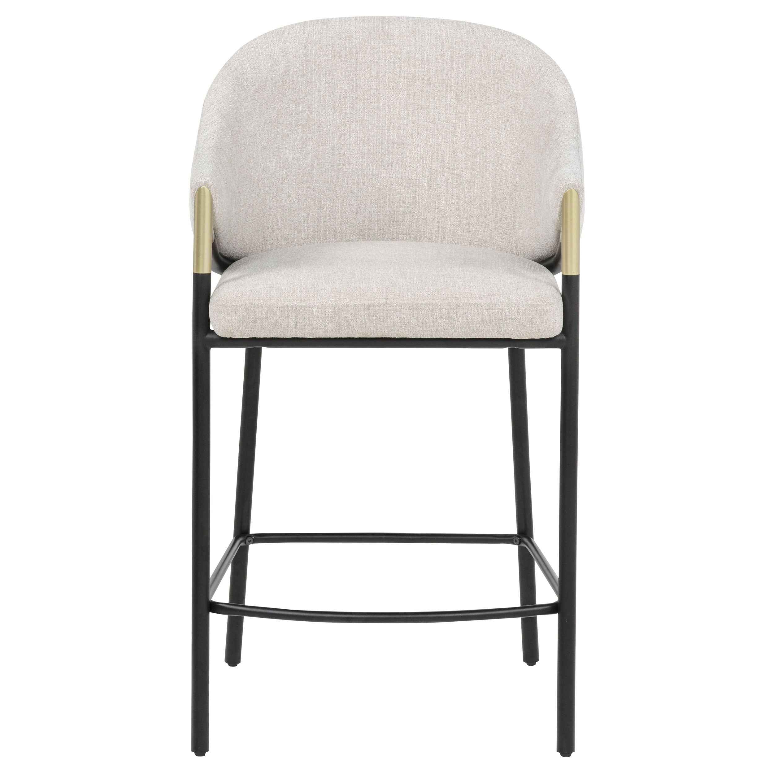 Chadwick Beige Fabric Upholstered Counter Height Chair (Set of 2) - Image 3