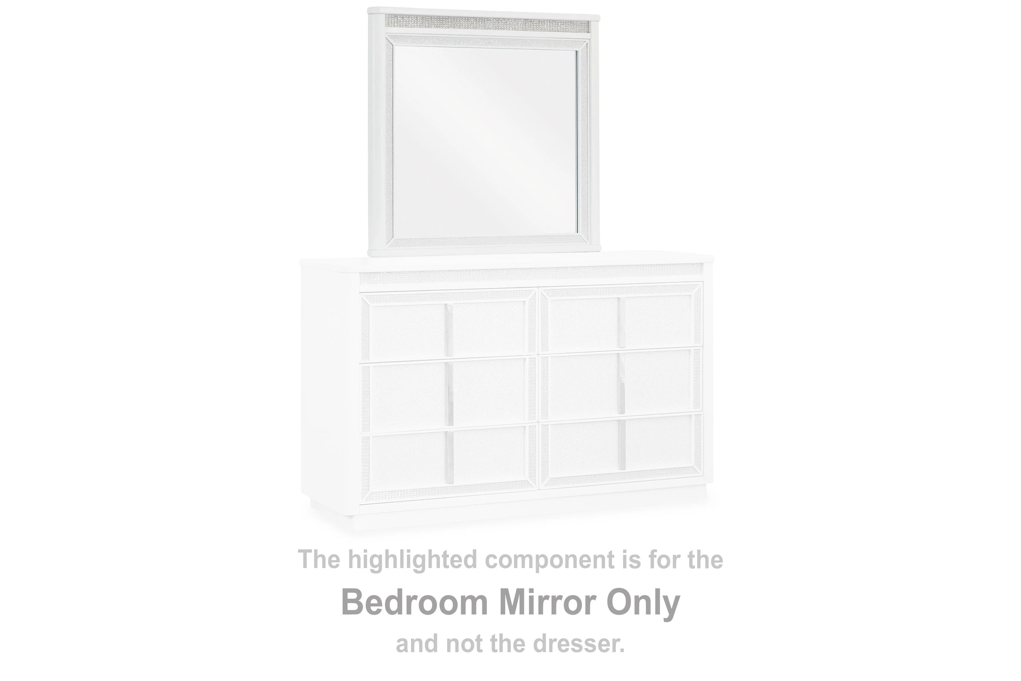 Chalanna White Bedroom Mirror - Image 3