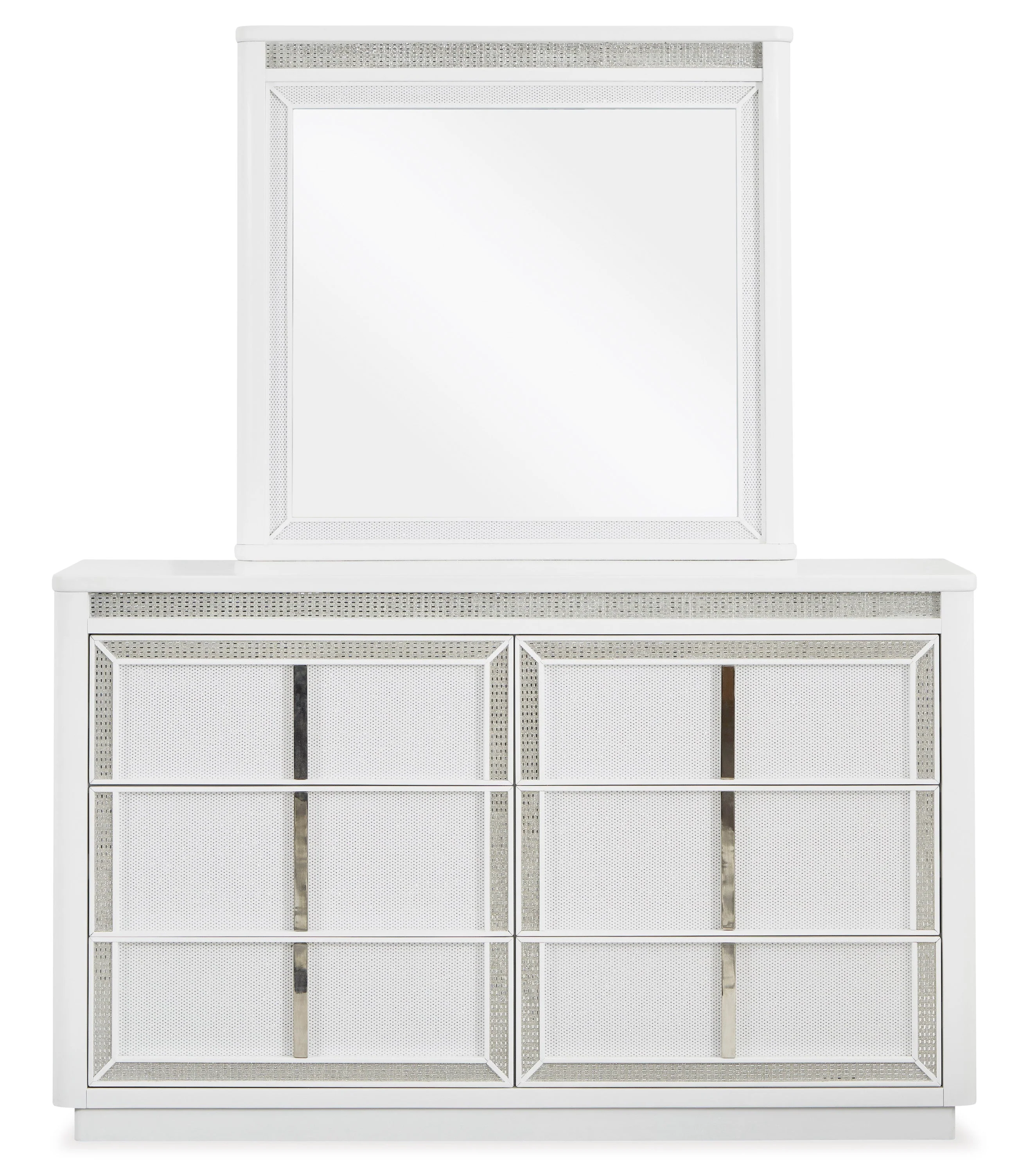 Chalanna White Upholstered Panel Storage Bedroom Set - Image 11