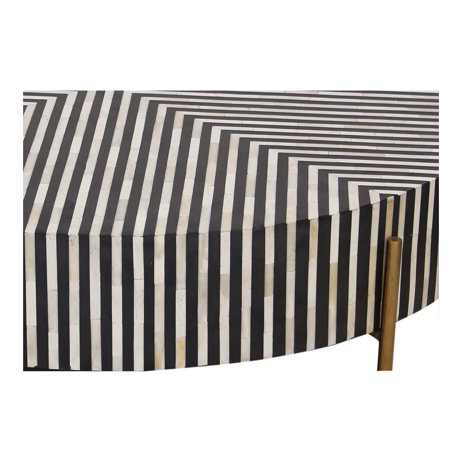 Chameau Large Coffee Table Black and White - Image 4