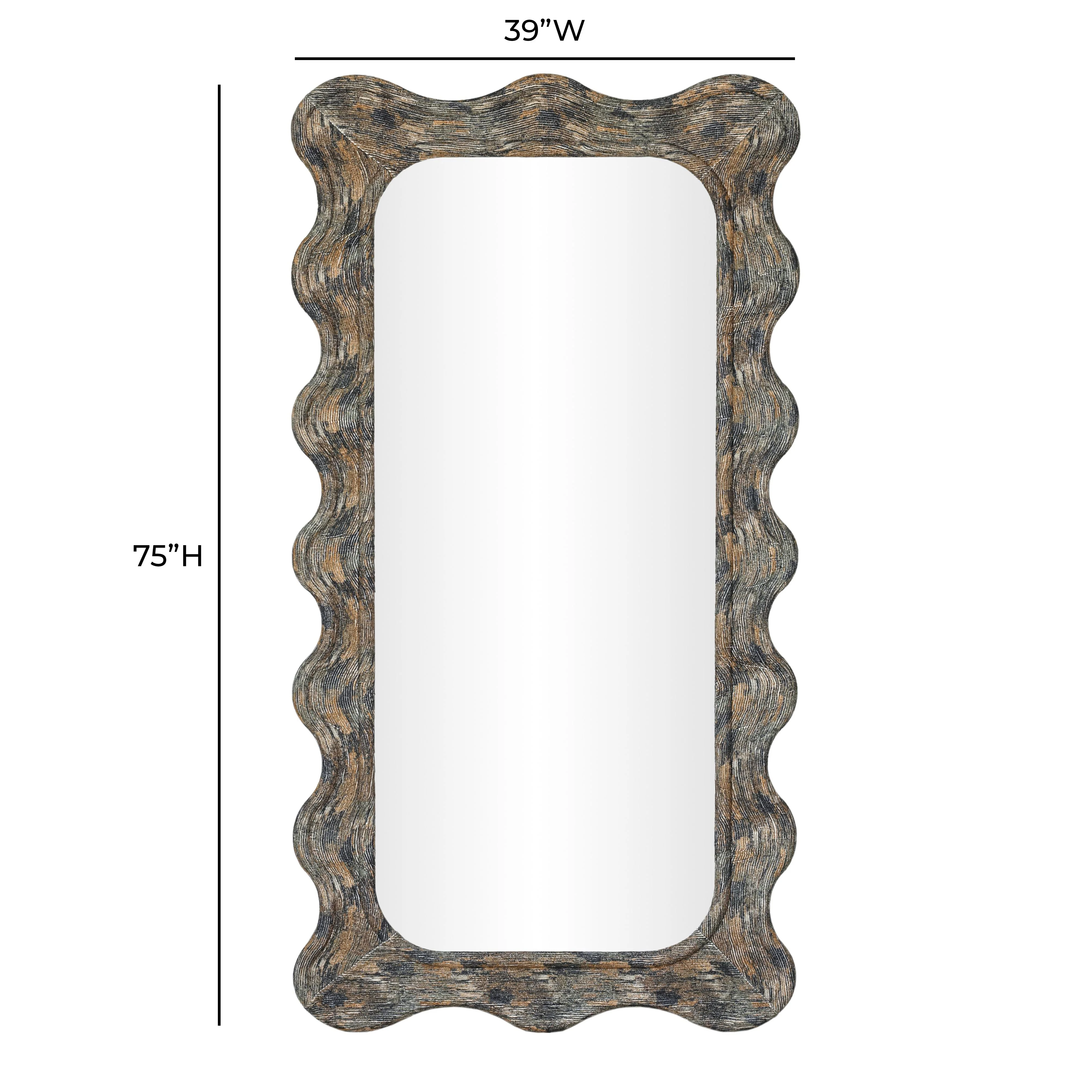 Charlene 39"X75" Squiggle Wall Mirror - Image 10