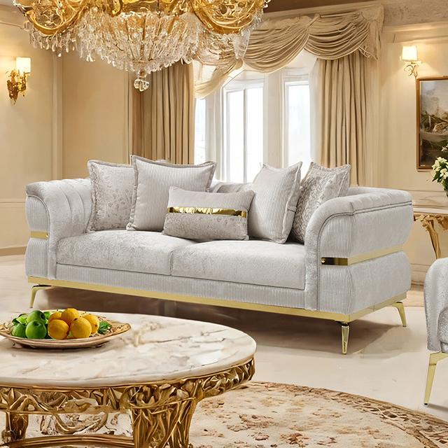 Charlevoix Beige/Gold Sofa & Loveseat - Image 2