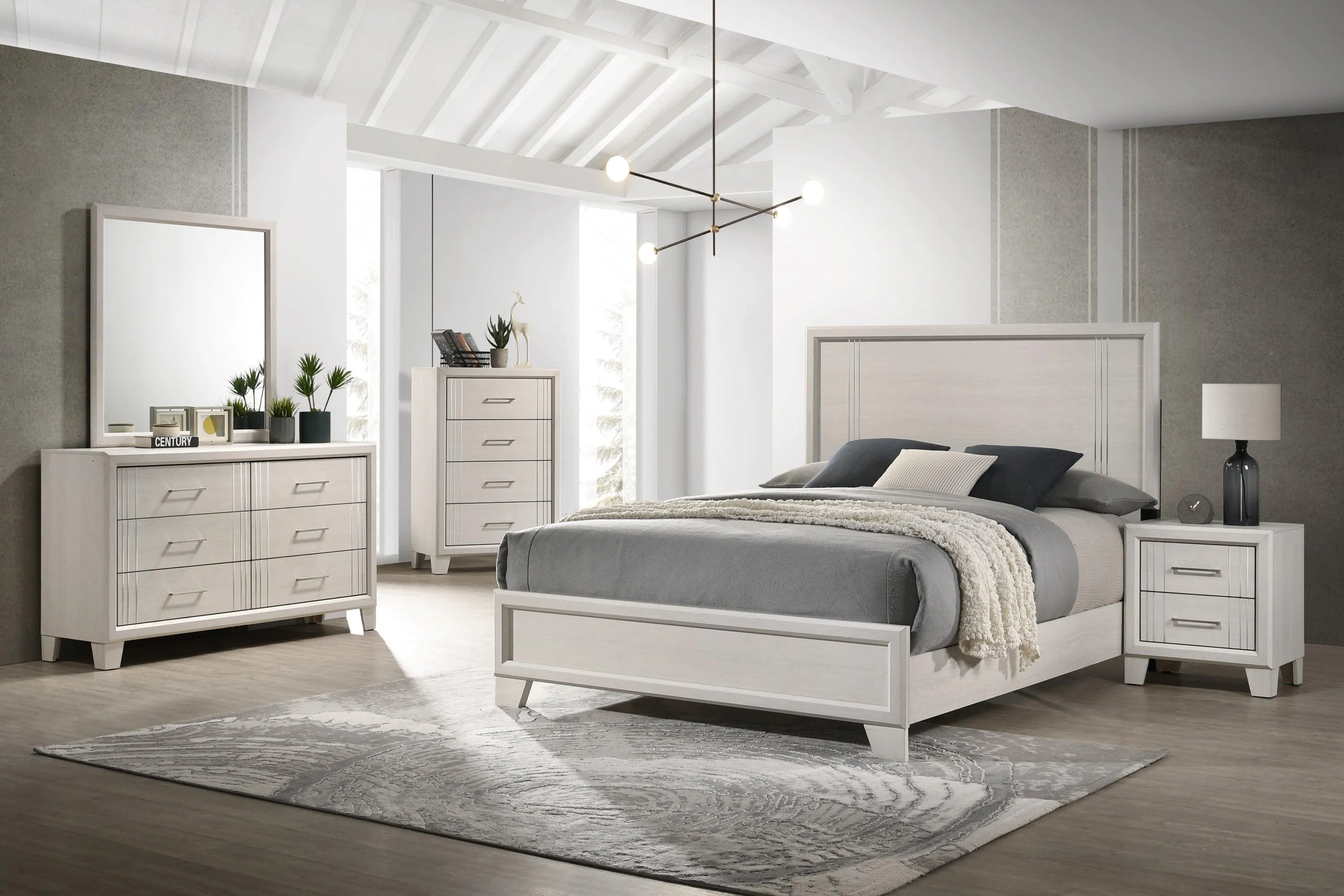 Charlie White Queen Panel Bed - Image 2