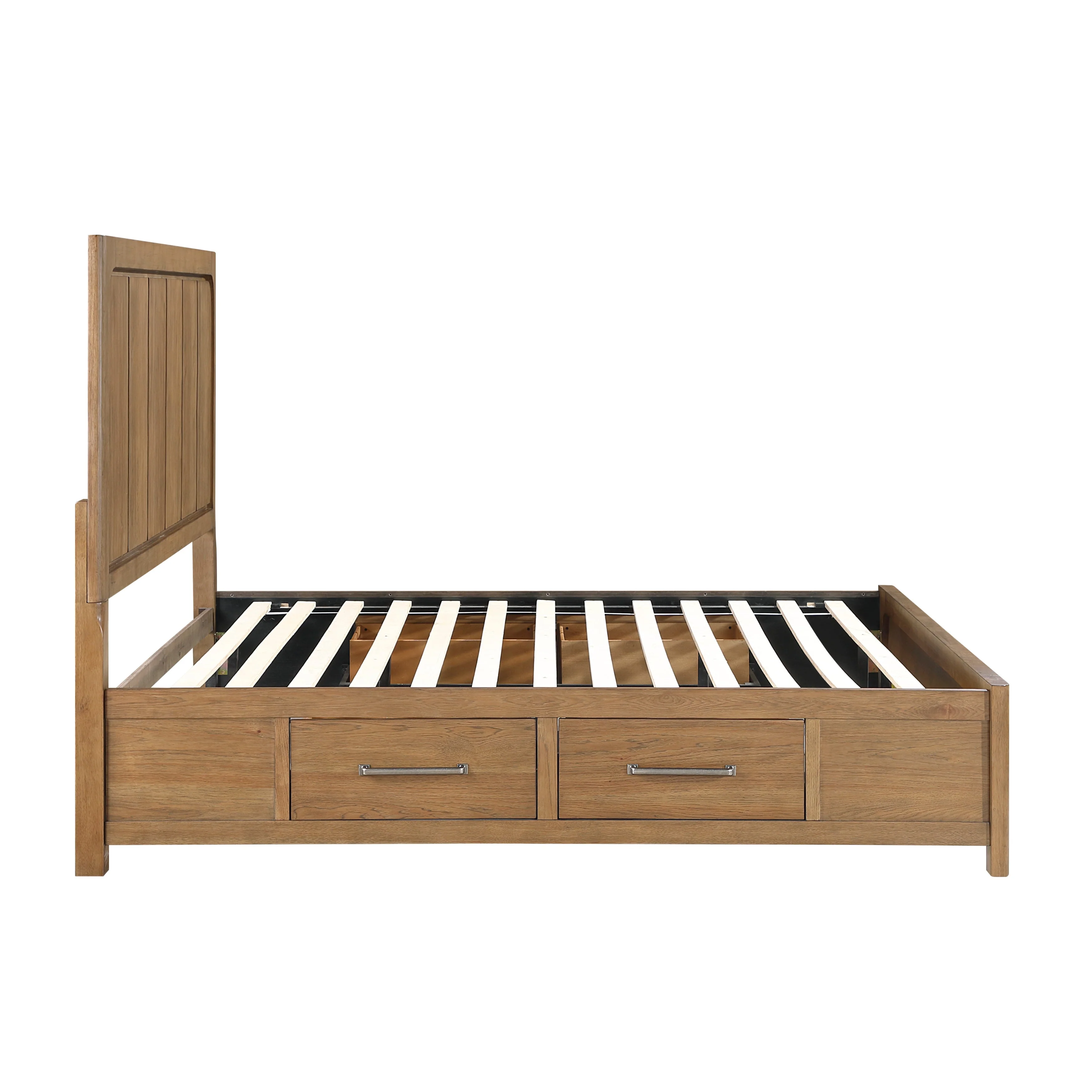 Charlotte Light Brown Eastern King Storage Platform Bed - Image 6