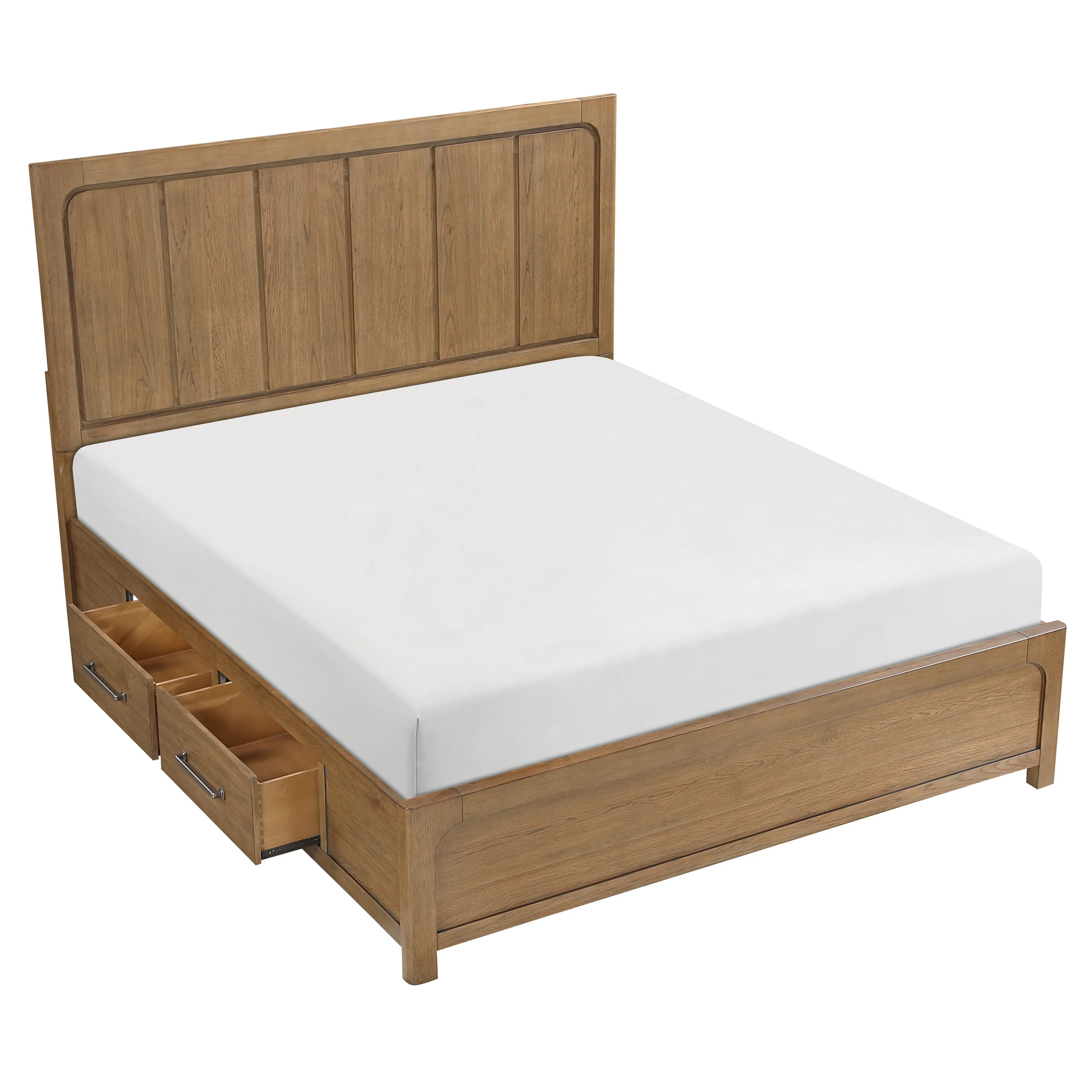 Charlotte Light Brown Eastern King Storage Platform Bed - Image 7