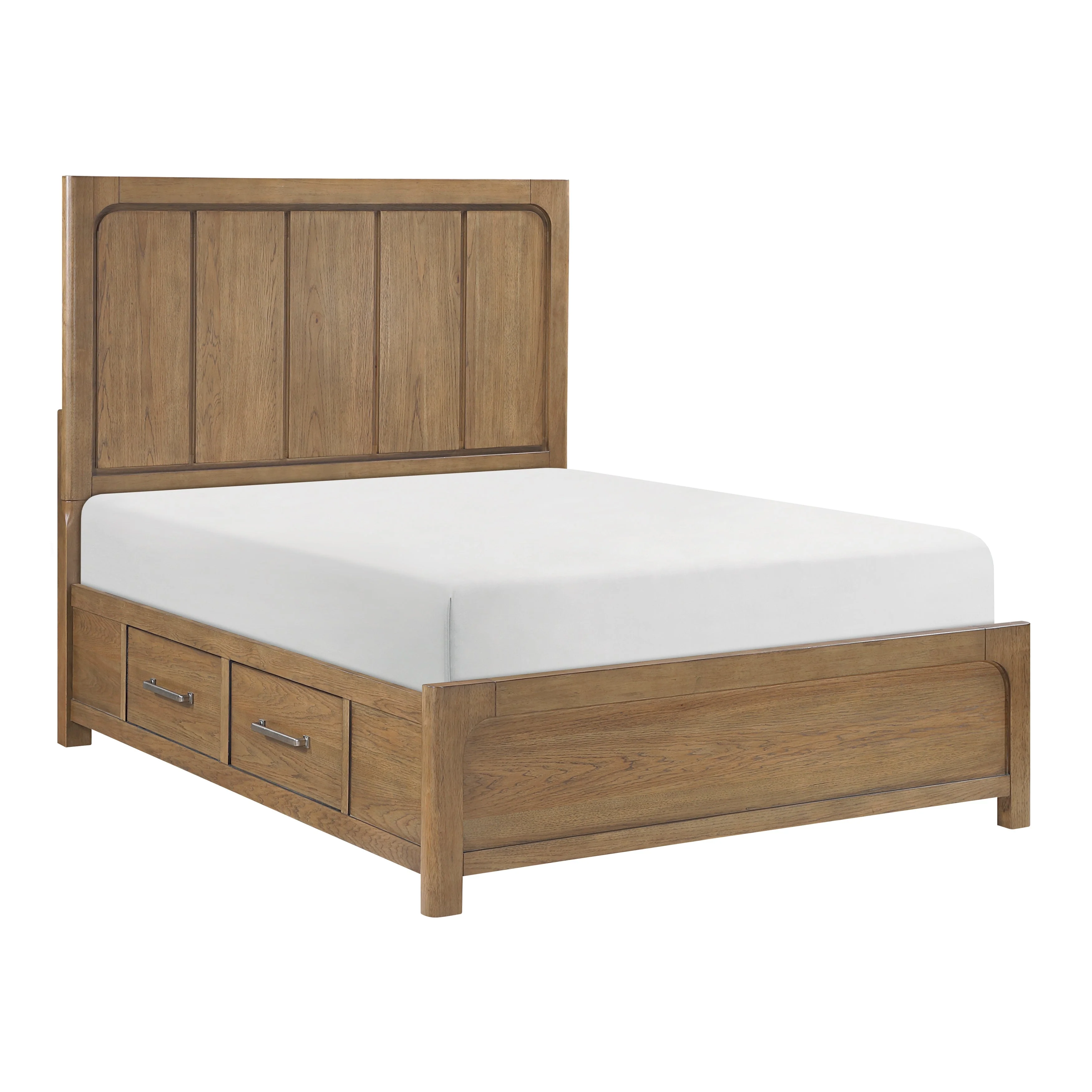 Charlotte Light Brown Queen Storage Platform Bed - Image 11