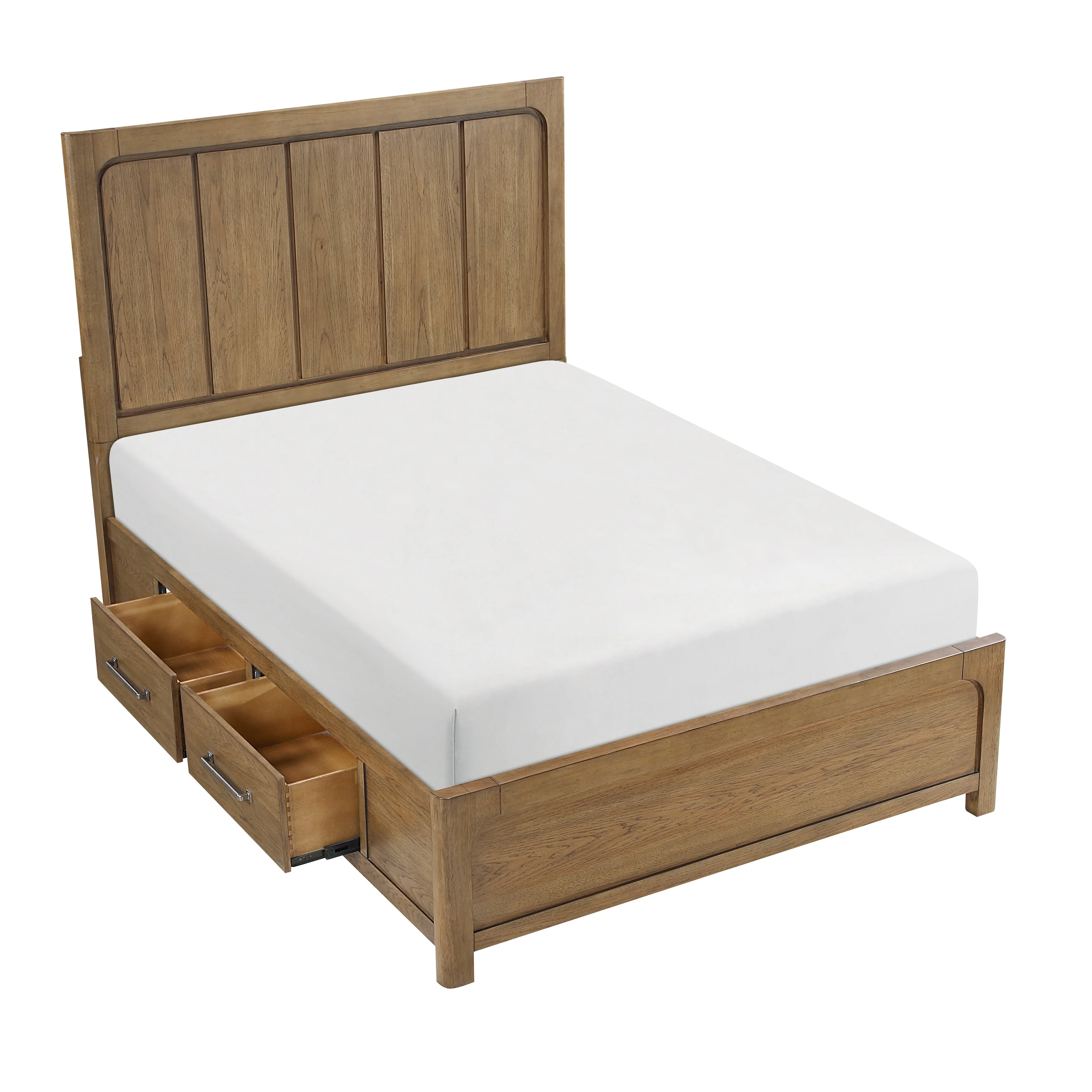 Charlotte Light Brown Queen Storage Platform Bed - Image 6