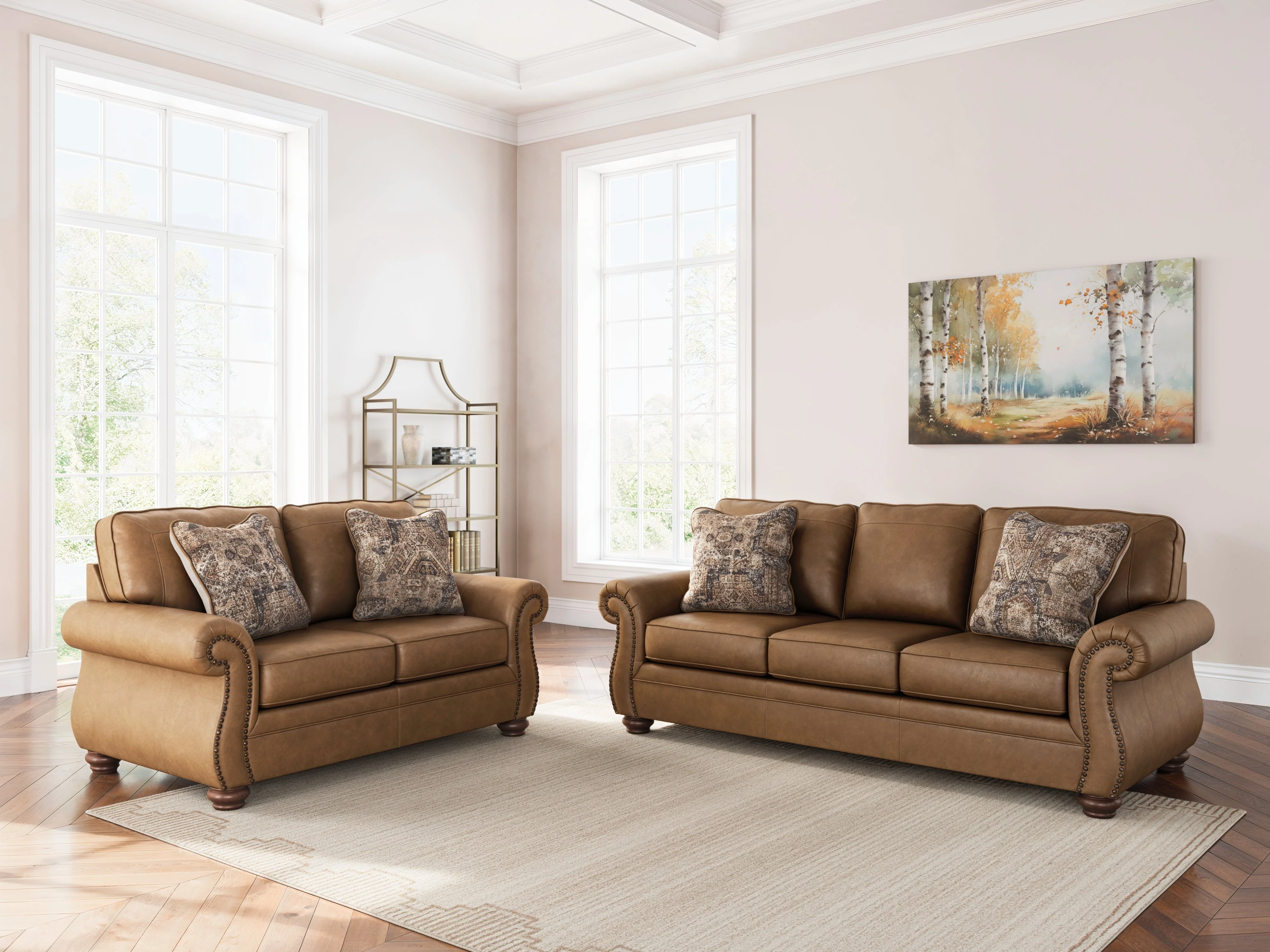 Chasemore Earth Sofa and Loveseat