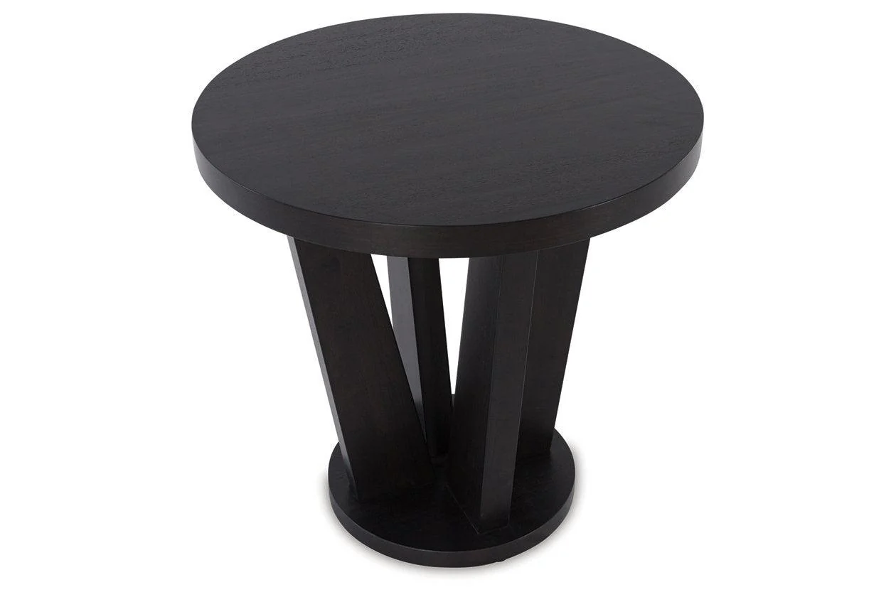Chasinfield Dark Brown Coffee Table and 2 End Tables - Image 4