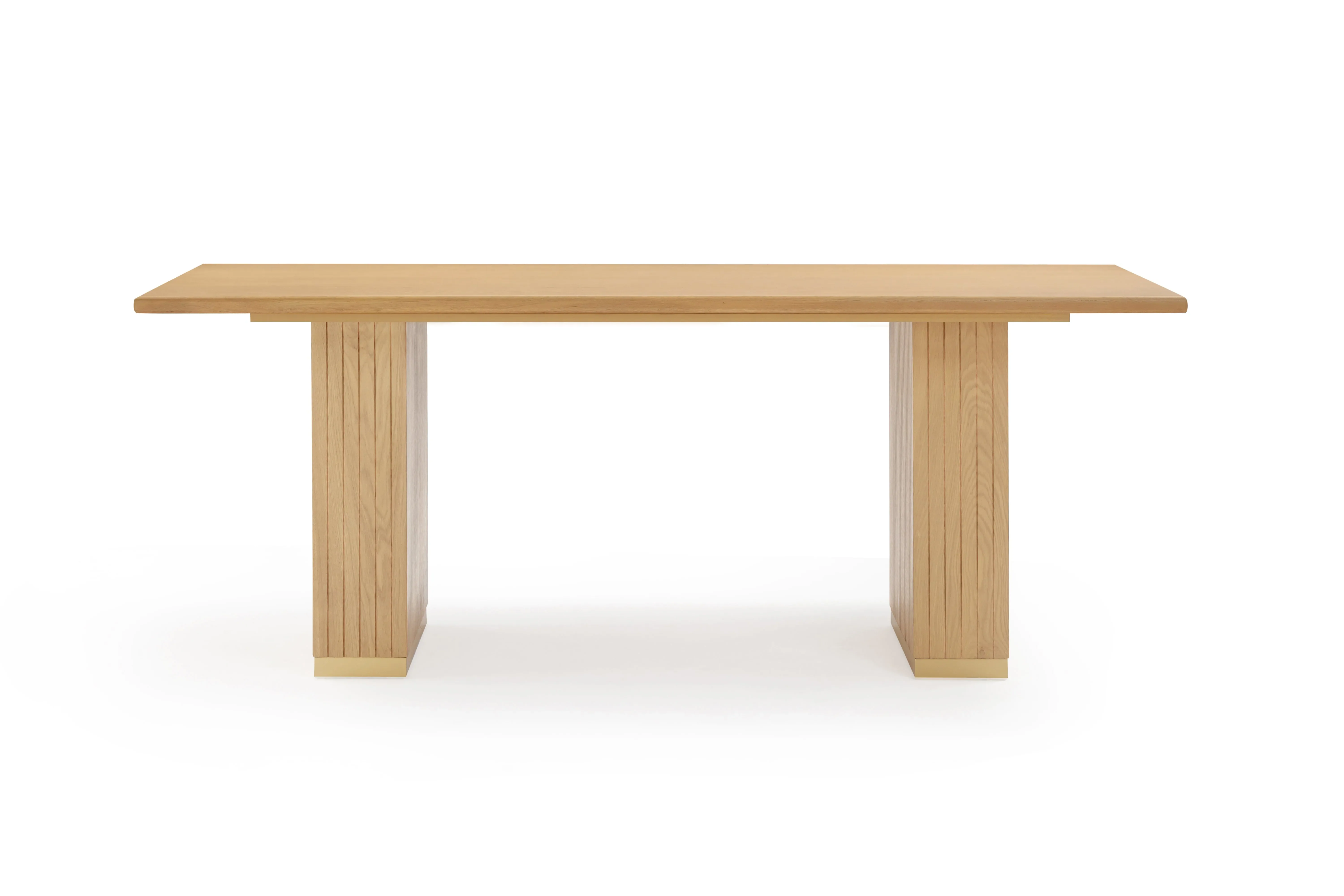 Chelsea Natural Oak Wood 79" Rectangular Dining Table - Image 3
