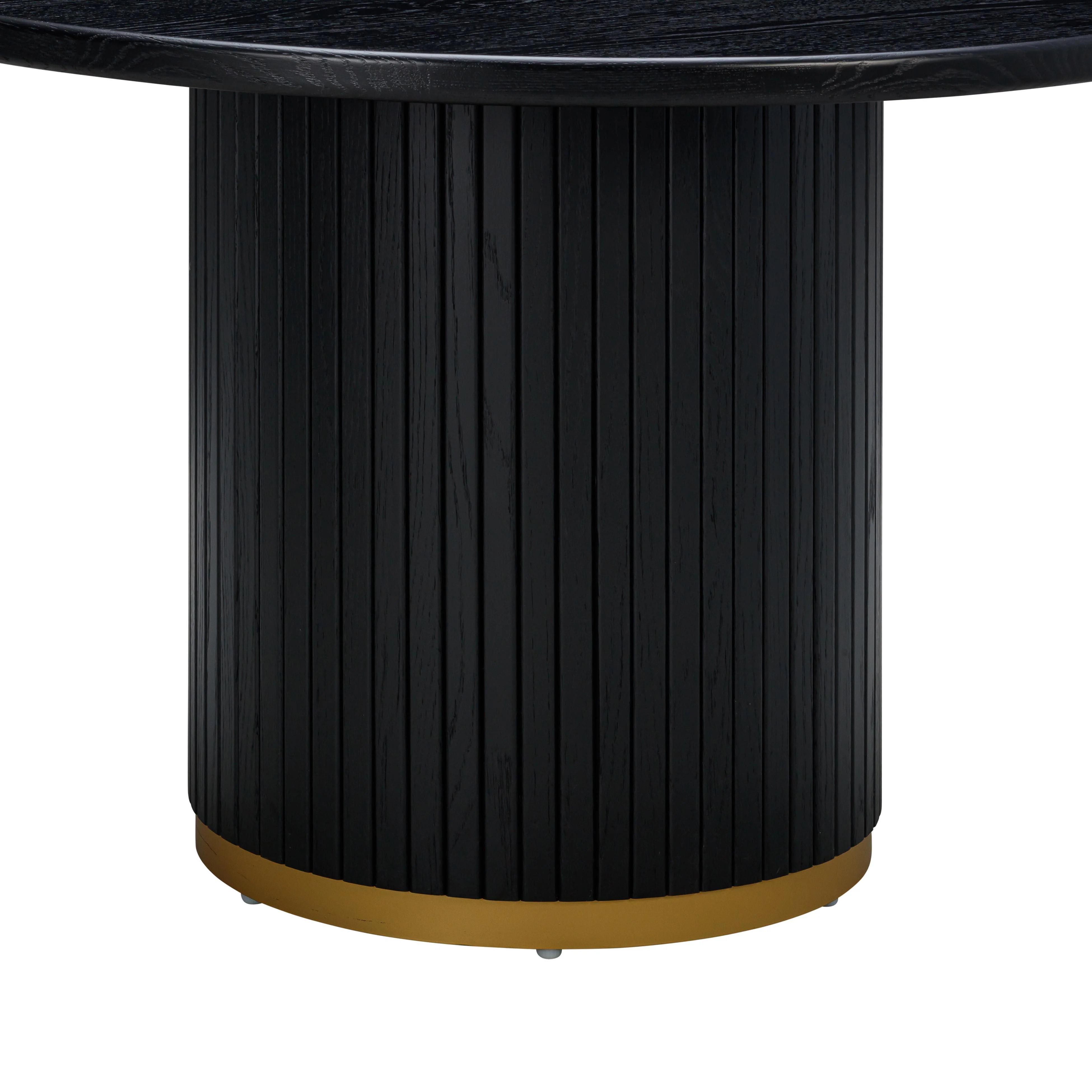 Chelsea Oak Wood 47" Round Dining Table - Image 11
