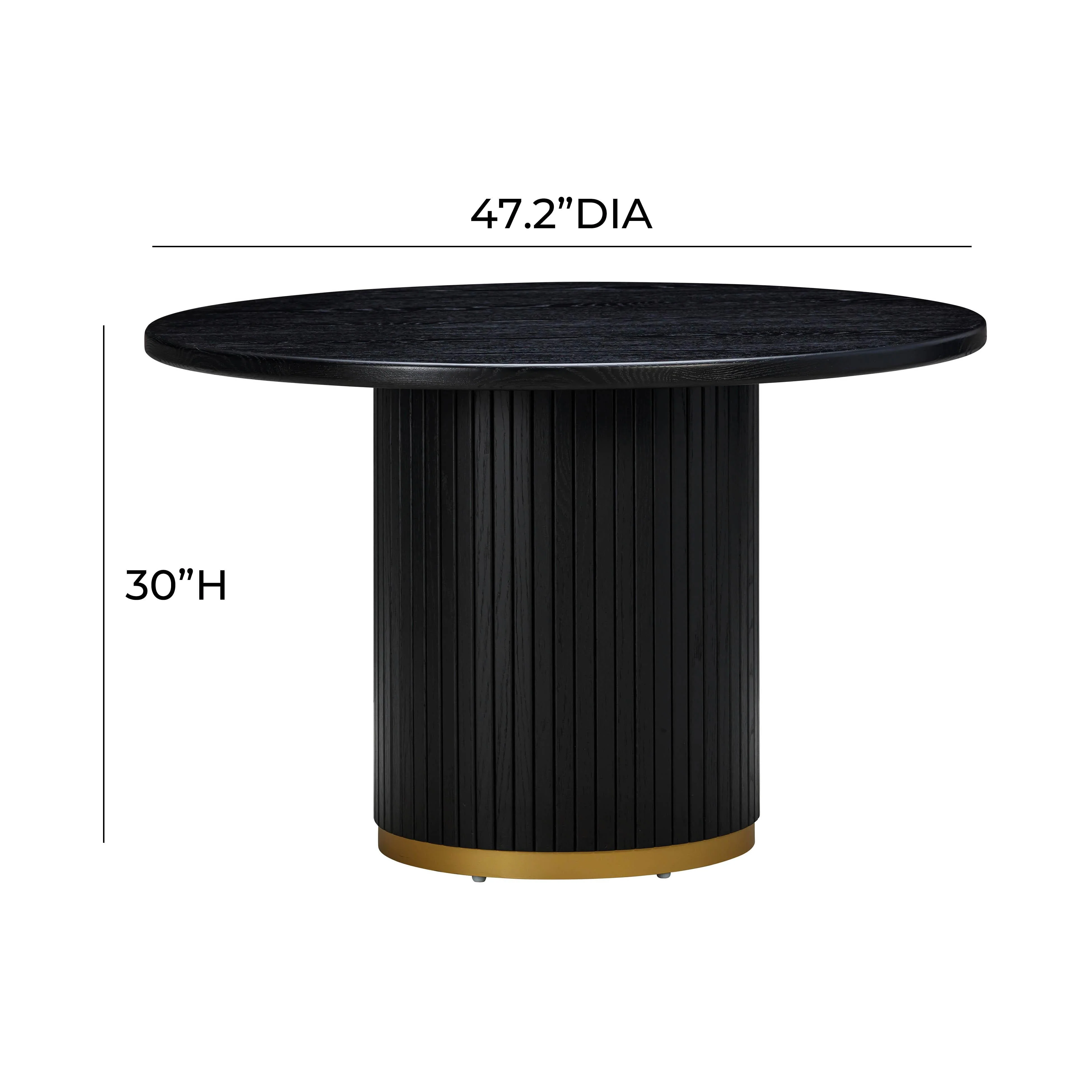 Chelsea Oak Wood 47" Round Dining Table - Image 14