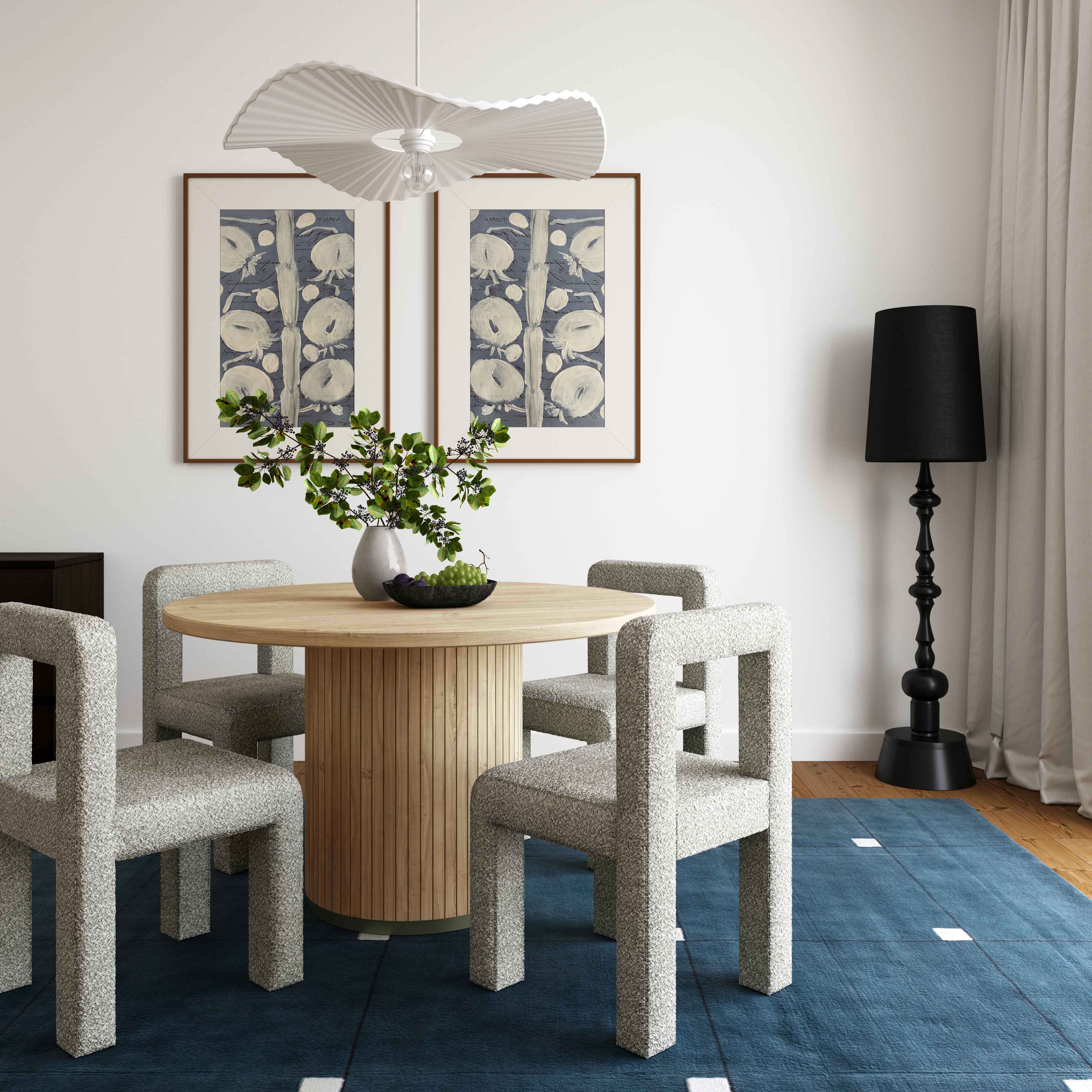Chelsea Oak Wood 47" Round Dining Table - Image 15