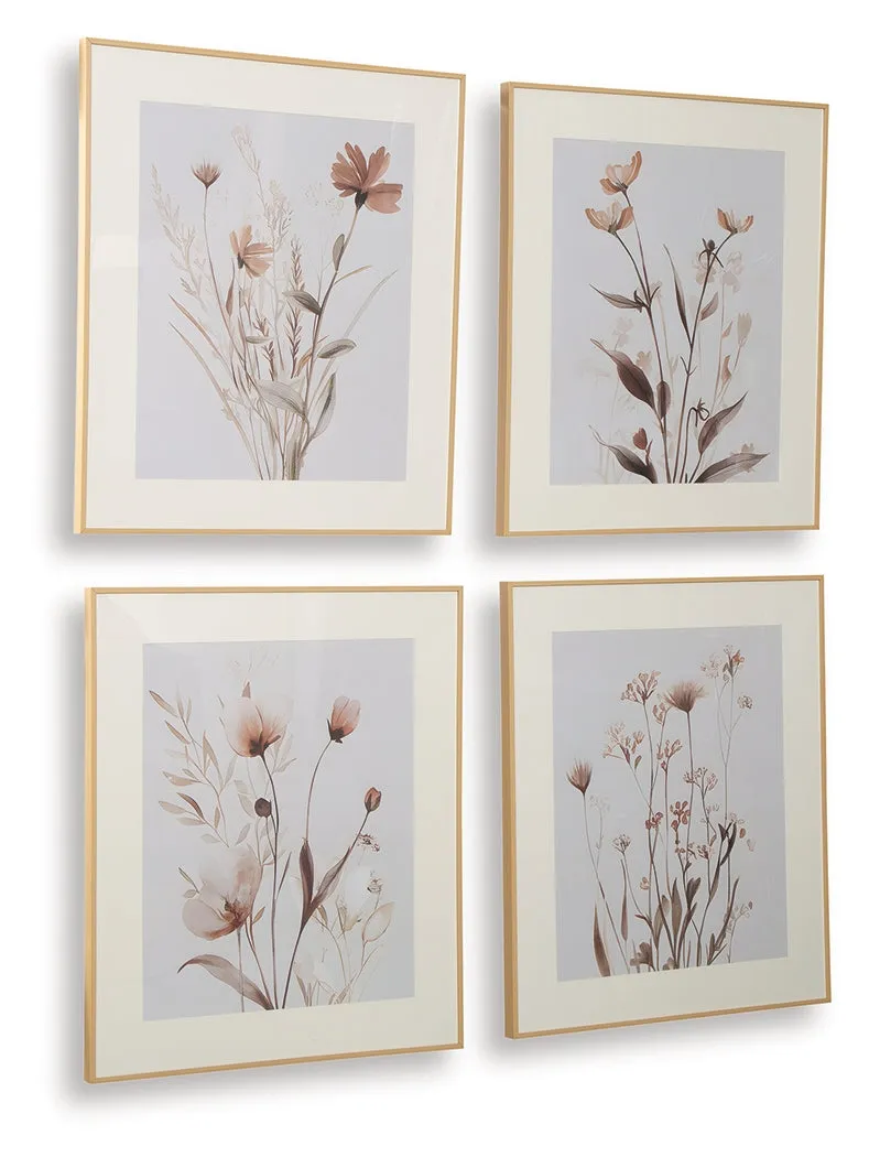 Chettings Beige/Gray/Blush Wall Art (Set of 4) - Image 3