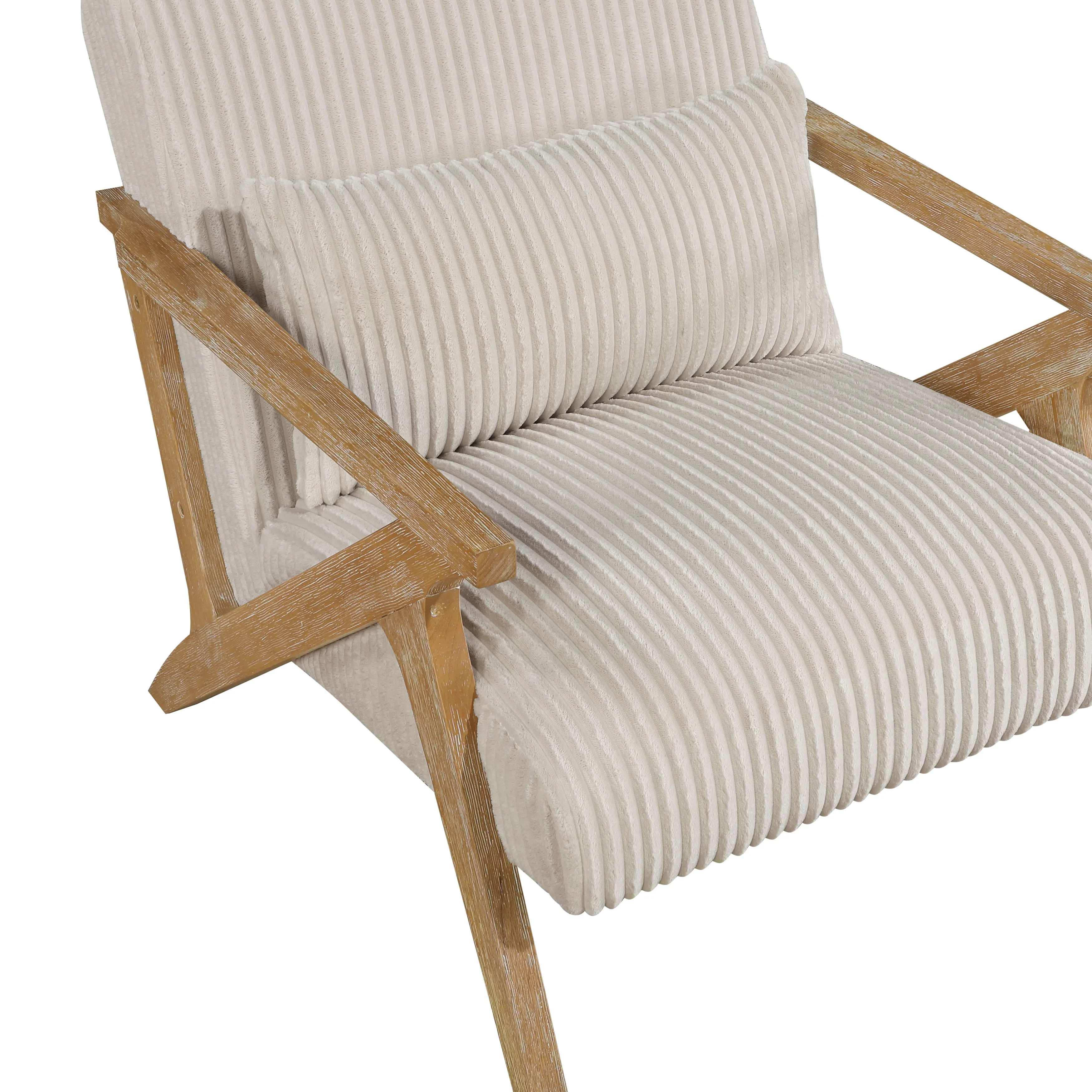 Chevron Beige Accent Chair - Image 8