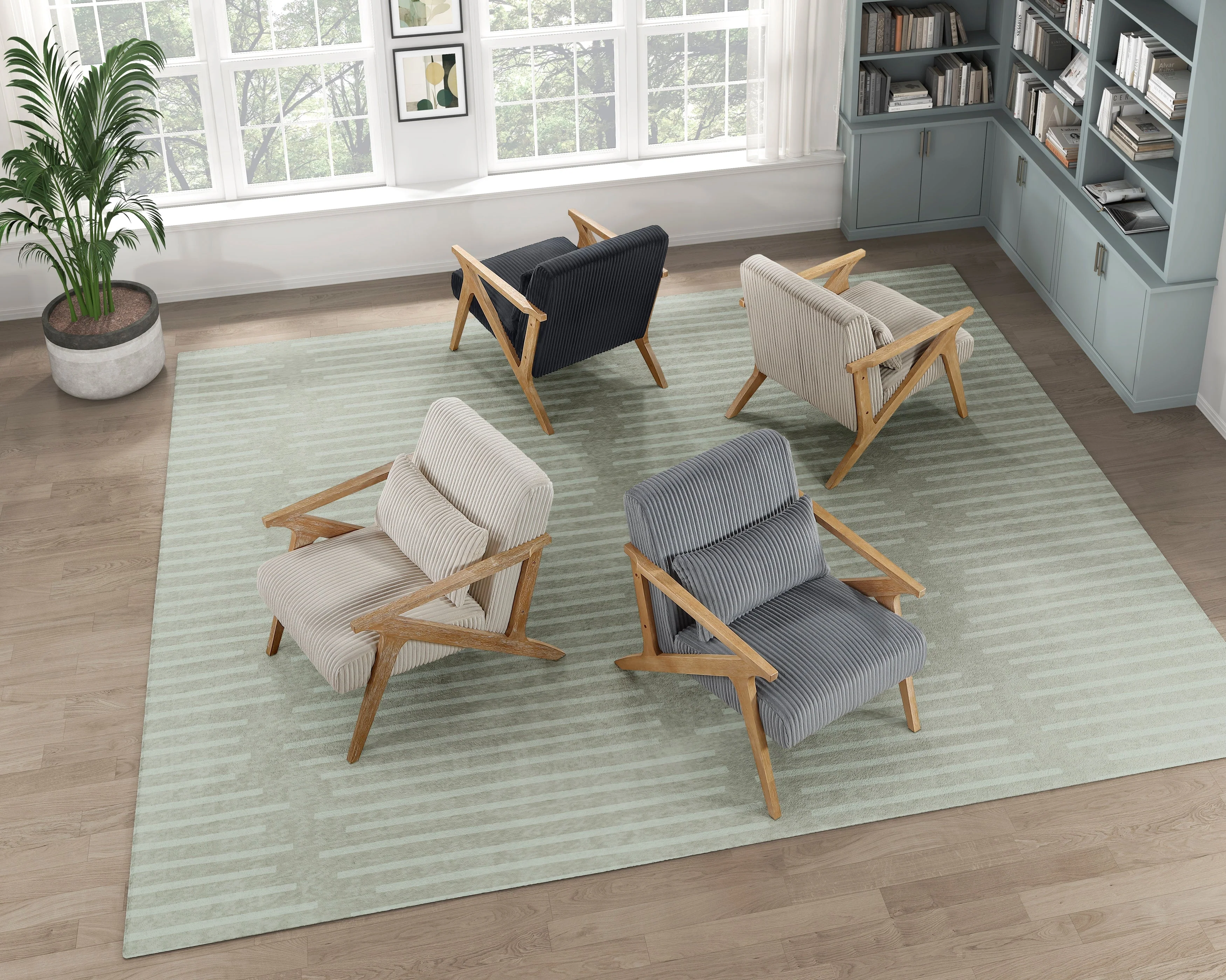 Chevron Black Accent Chair - Image 11