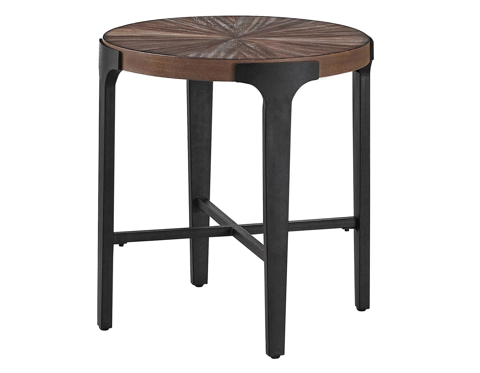 Chevron Cinnamon 22-inch Round End Table - Image 2