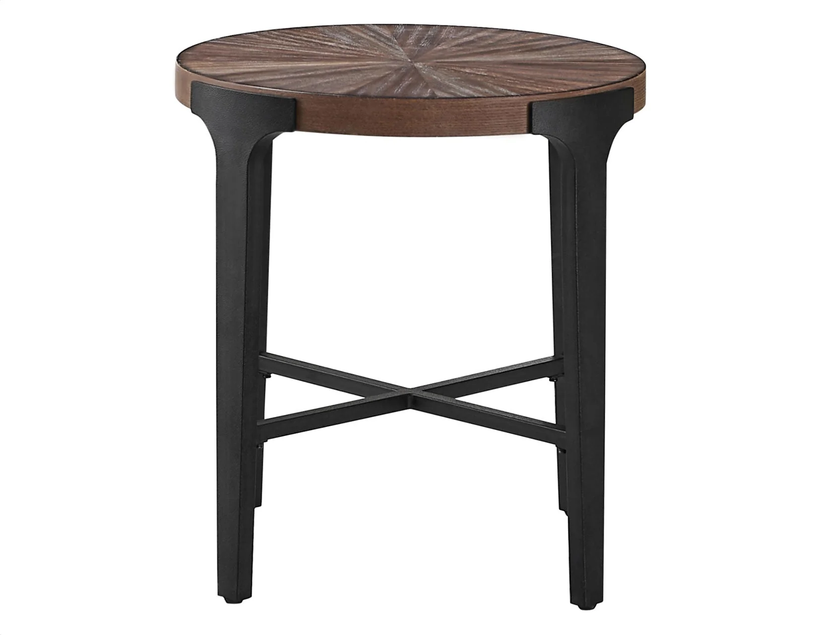 Chevron Cinnamon 22-inch Round End Table - Image 3