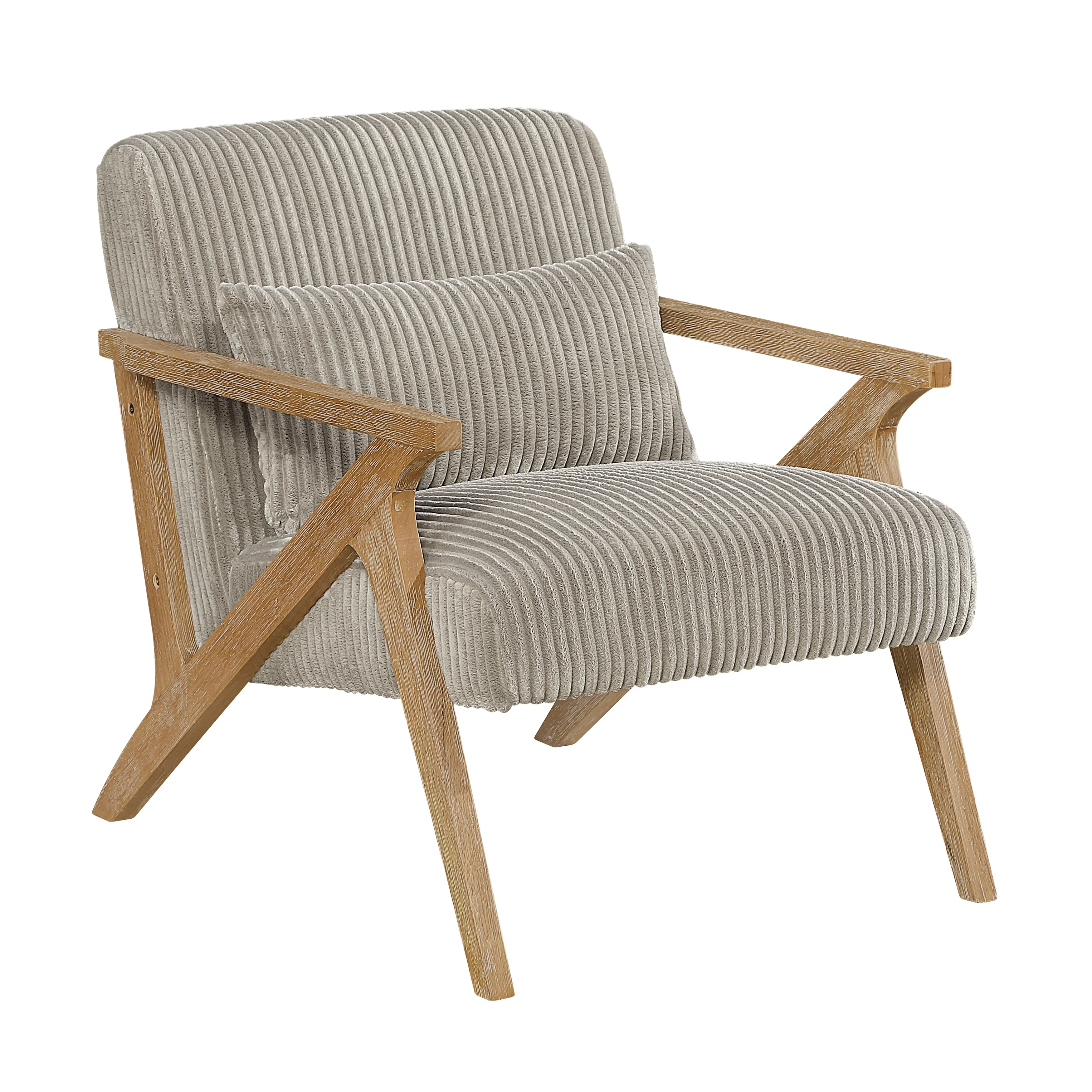 Chevron Taupe Accent Chair - Image 2