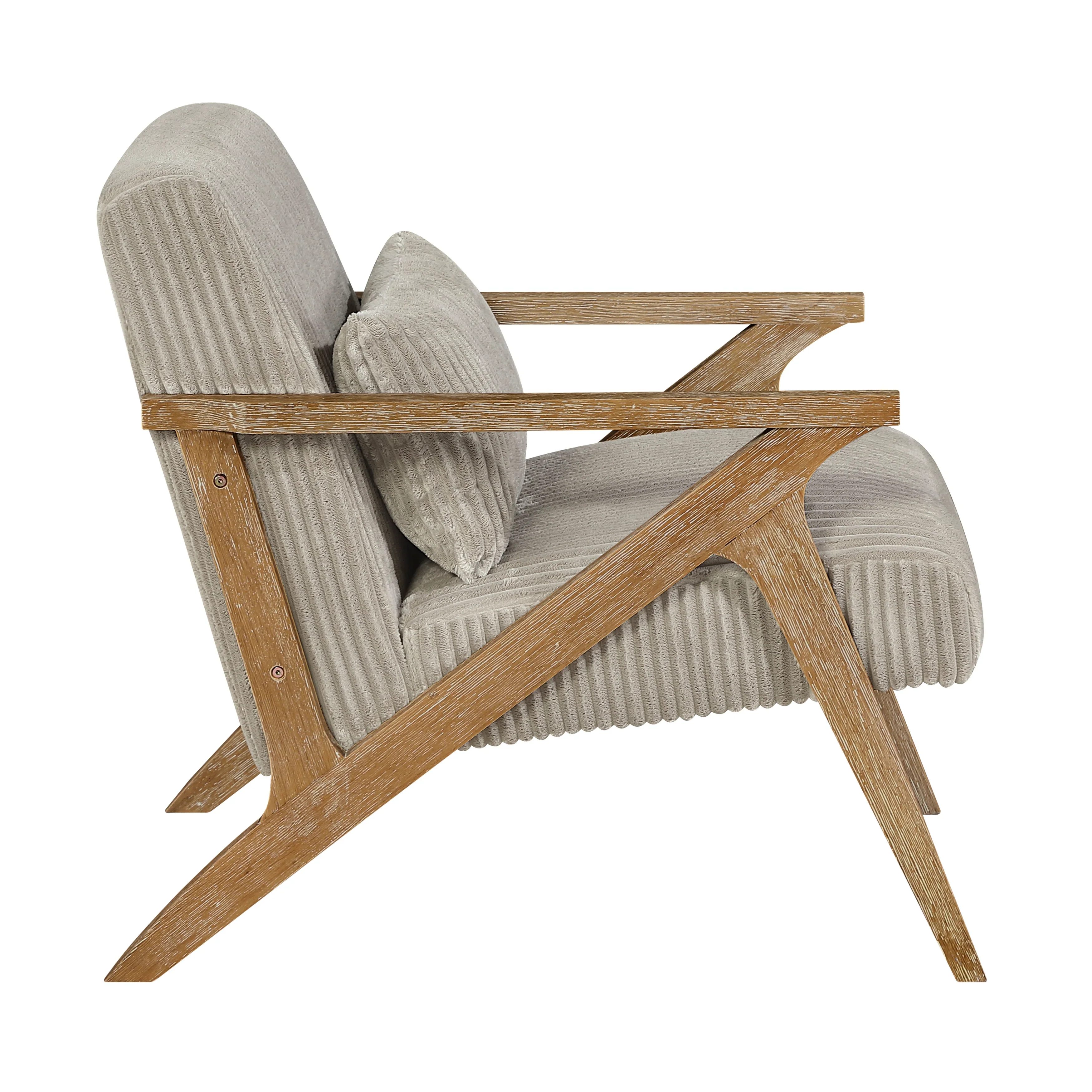 Chevron Taupe Accent Chair - Image 4