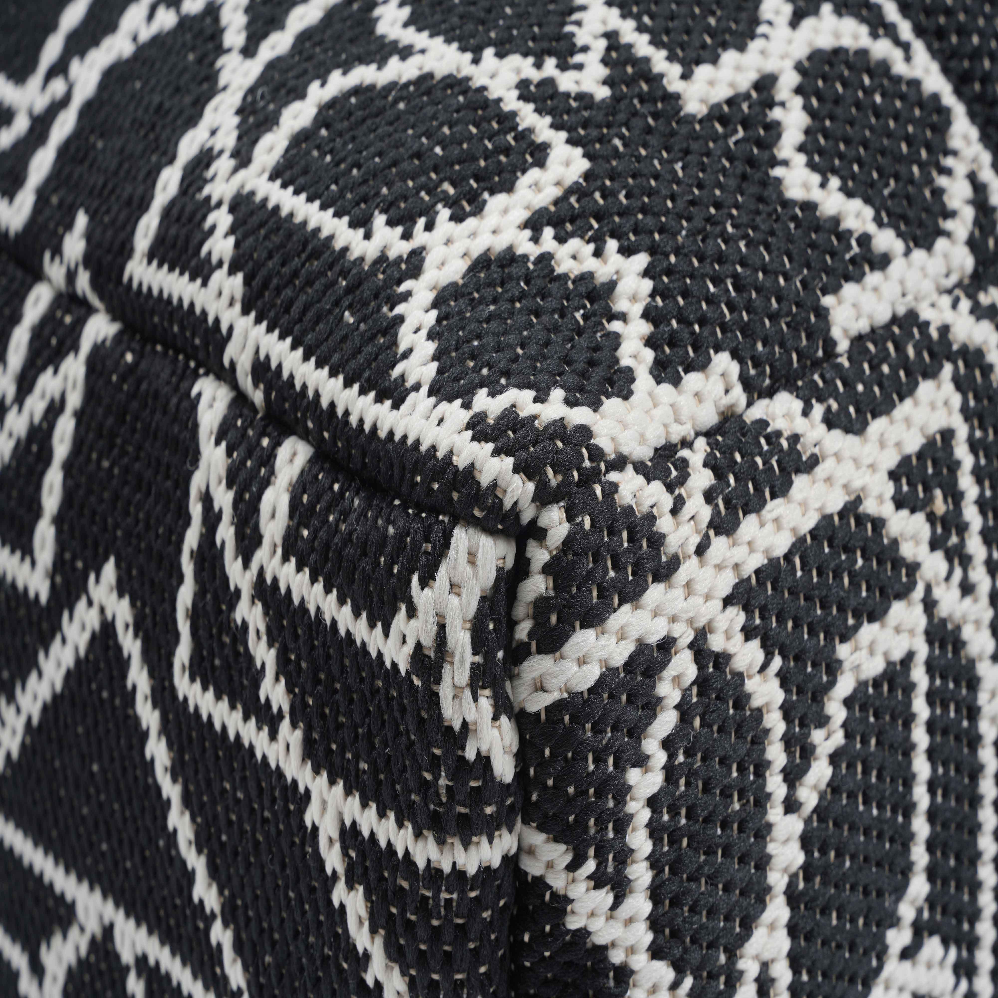 Chiara Indoor / Outdoor Black Accent Pouf - Image 4