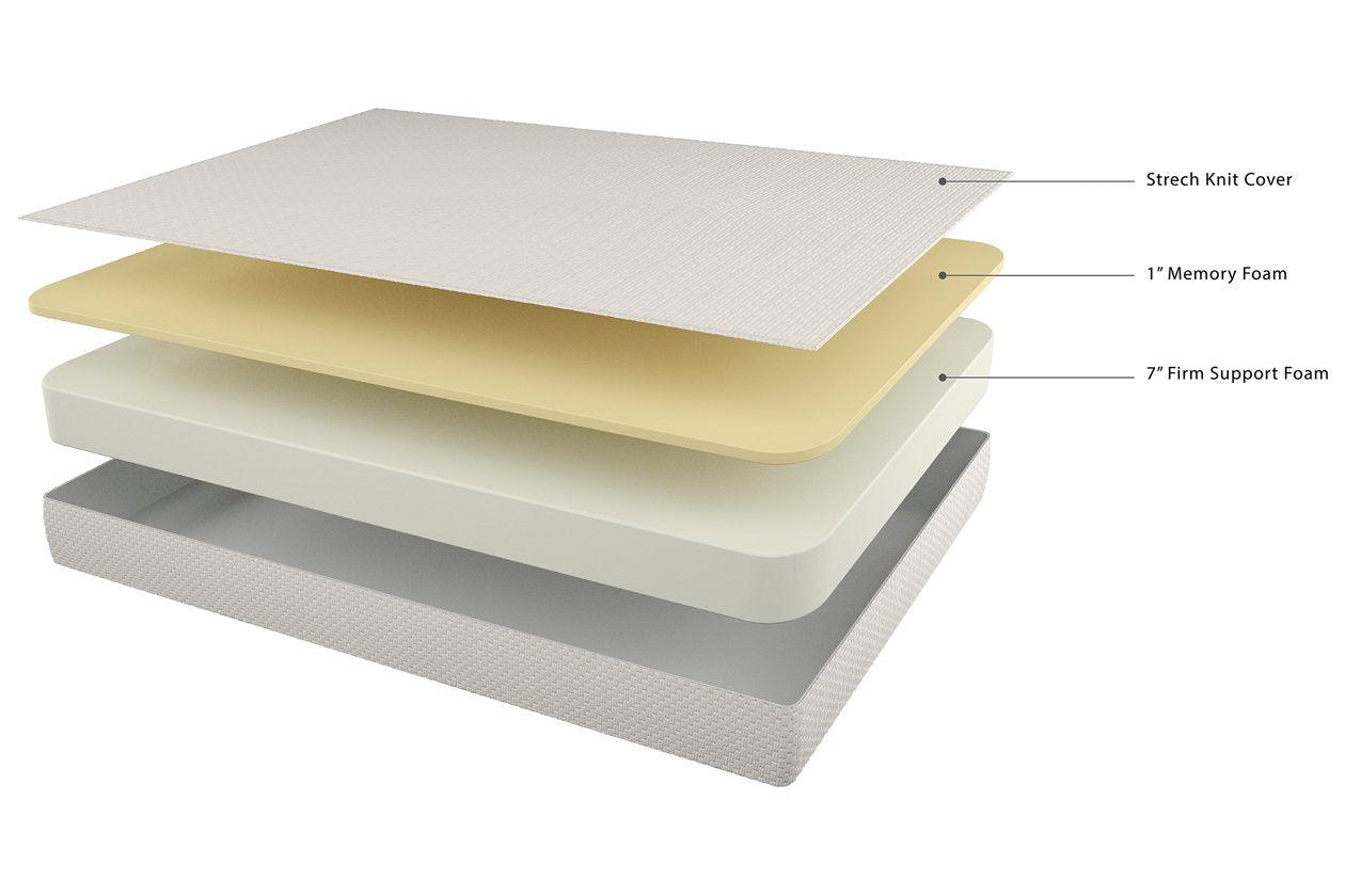 Chime 8 Inch Memory Foam White King Mattress in a Box - Image 2