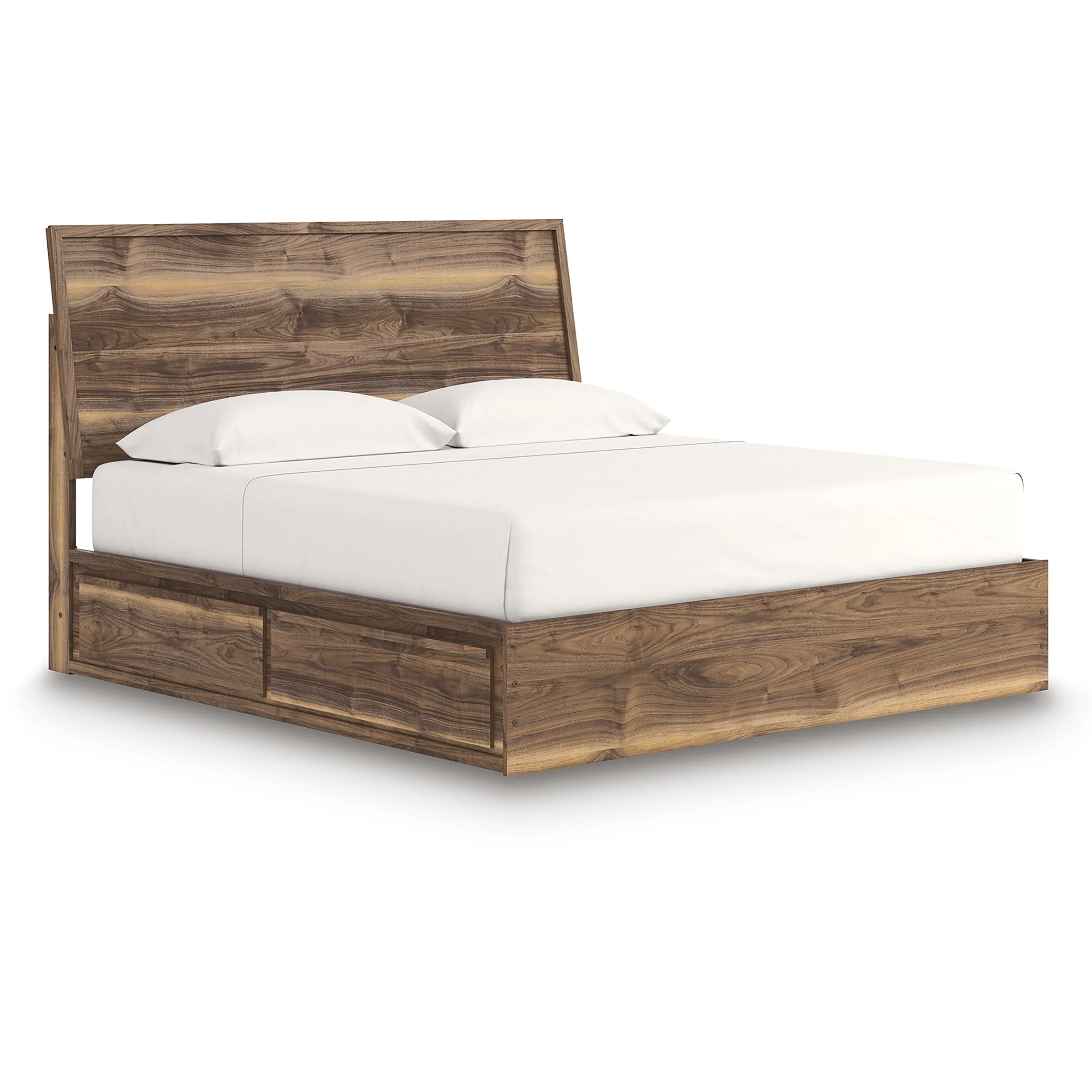 Chirason Brown Storage Panel Bedroom Set with 2 One-Side Drawers - Image 2