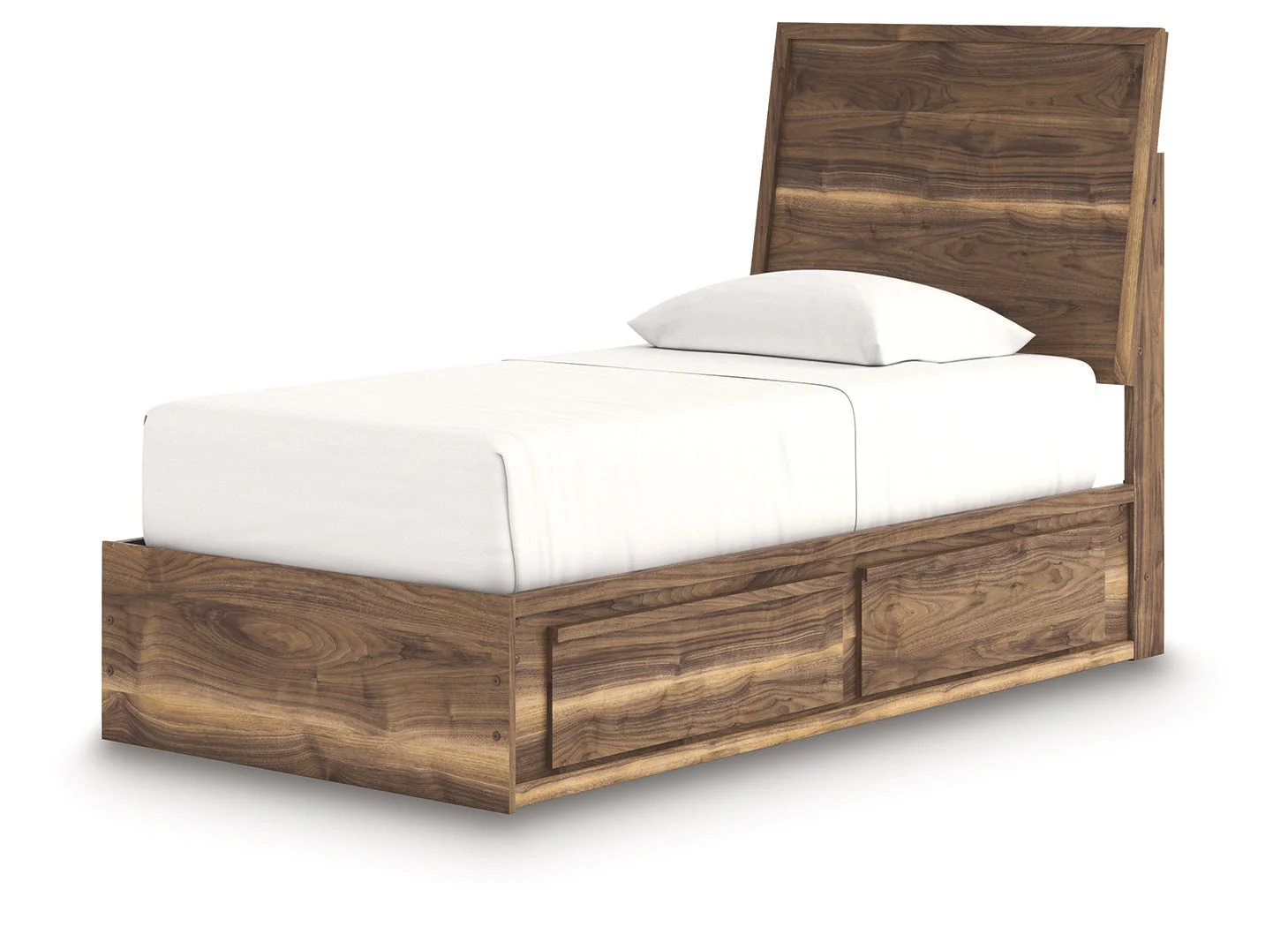 Chirason Brown Twin Panel Bed with Storage - Image 8