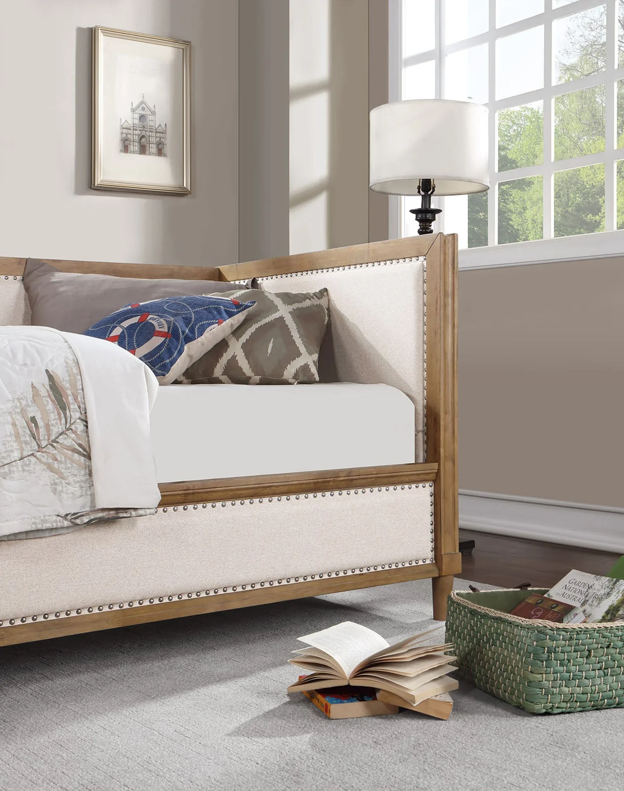 Chiron Light Oak/Beige Bed - Image 3