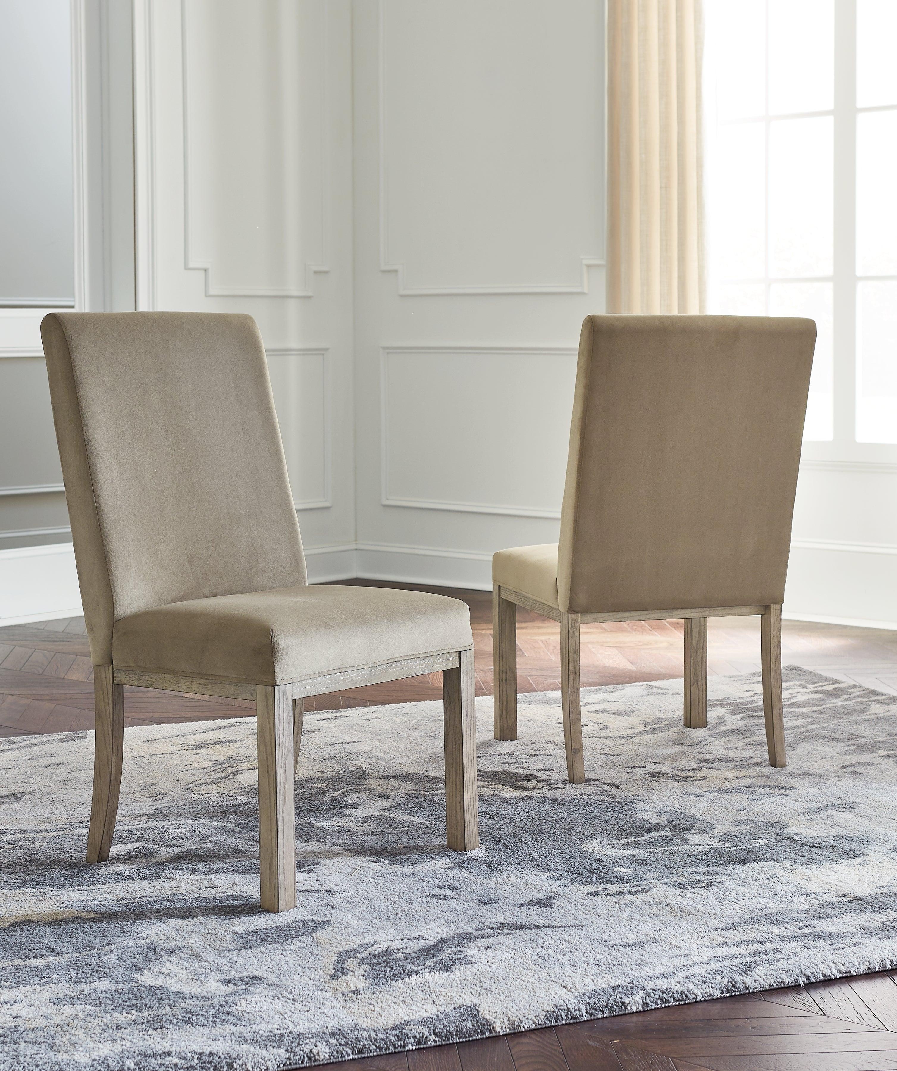 Chrestner Gray Dining Table with 6 Chairs - Image 7