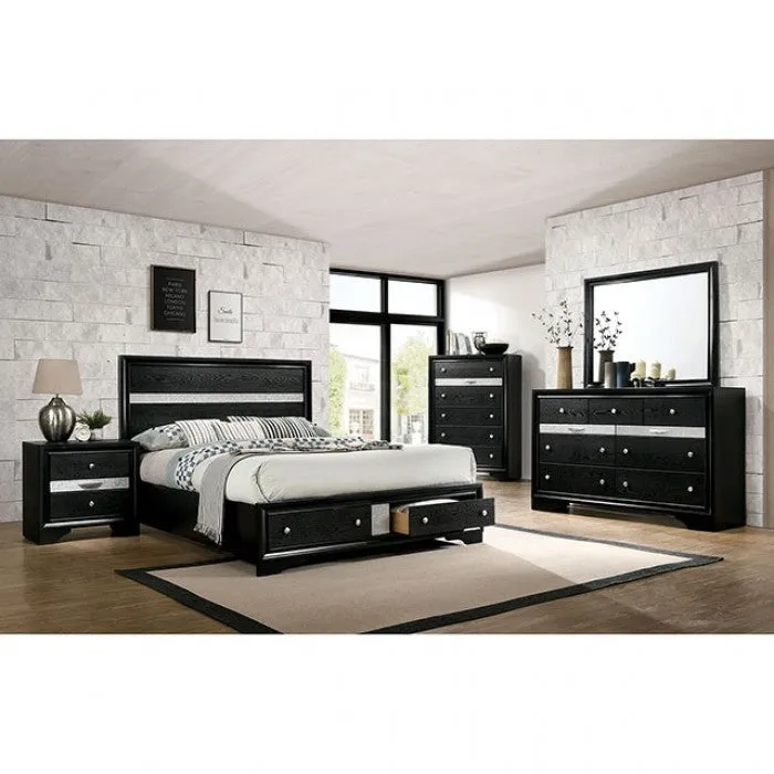 Chrissy Black 4-Piece Queen Bedroom Set