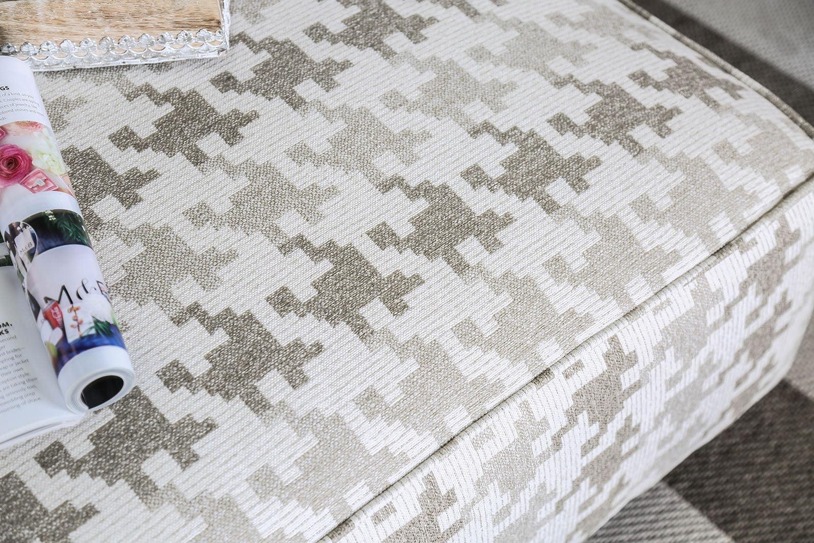 Christine Light Gray/Pattern Ottoman - Image 3