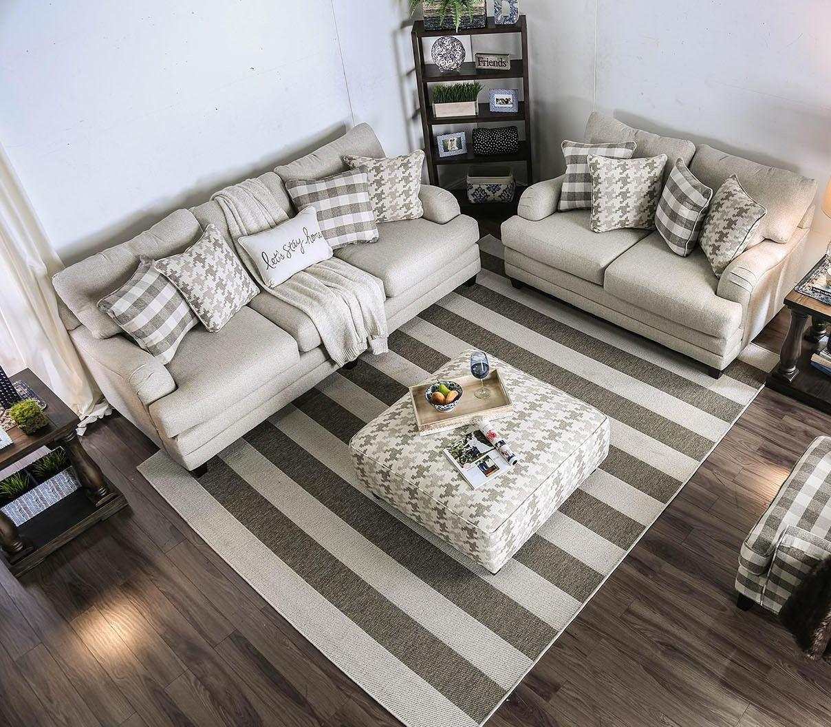 Christine Light Gray Stationary Sofa & Loveseat - Image 4