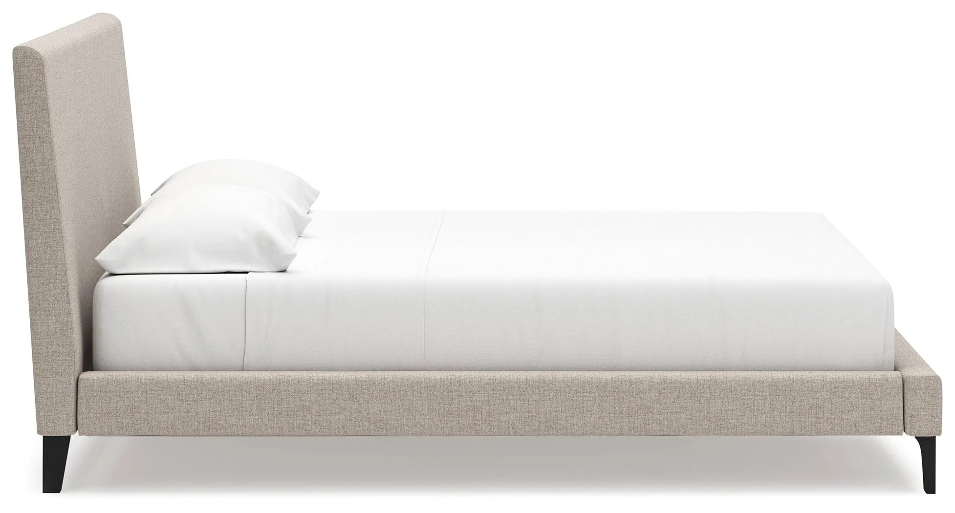 Cielden Soft Gray California King Upholstered Bed with Roll Slats - Image 7