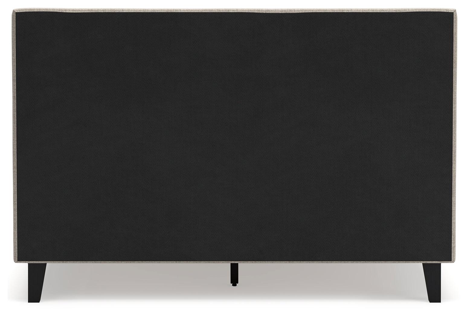 Cielden Soft Gray Queen Upholstered Platform Bed with Roll Slats - Image 5