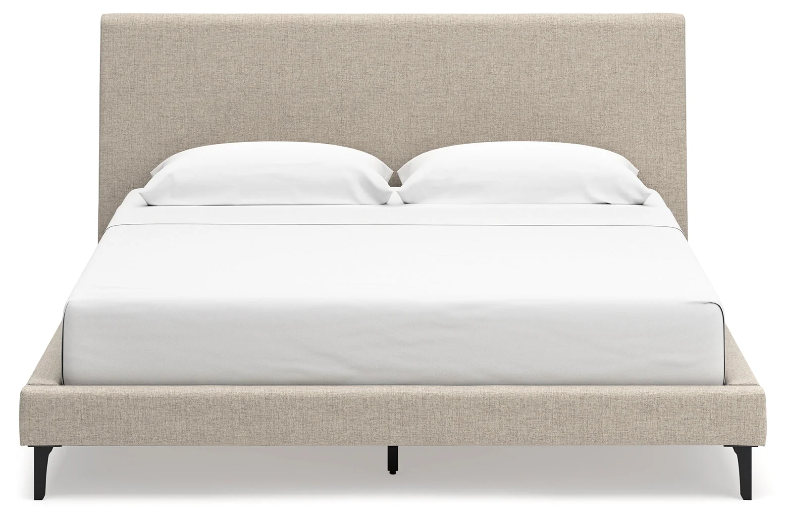 Cielden Soft Gray/Tan Upholstered Platform Bedroom Set - Image 5