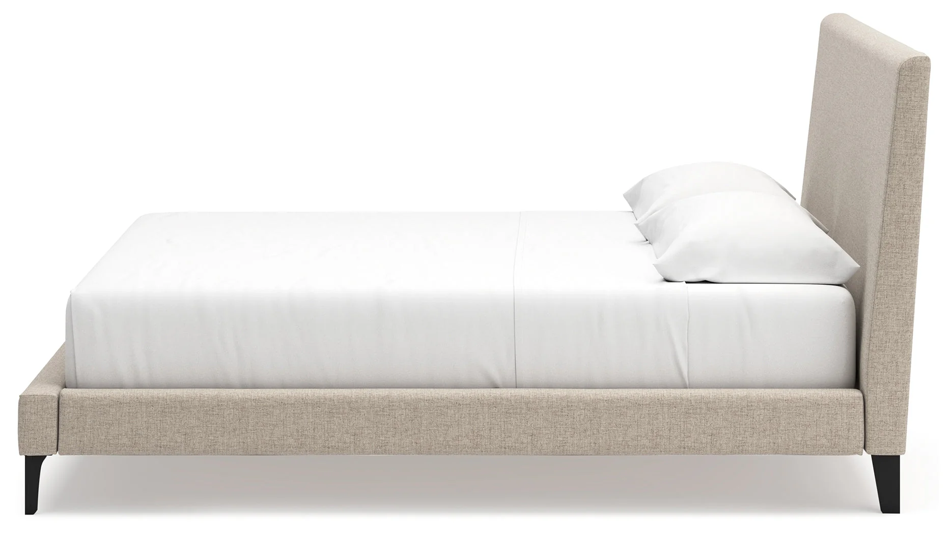 Cielden Soft Gray/Tan Upholstered Platform Bedroom Set - Image 7