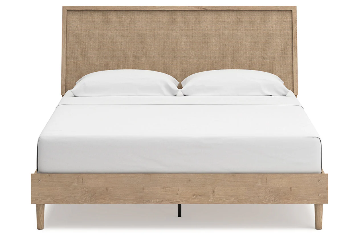 Cielden Tan King Platform Bed - Image 5