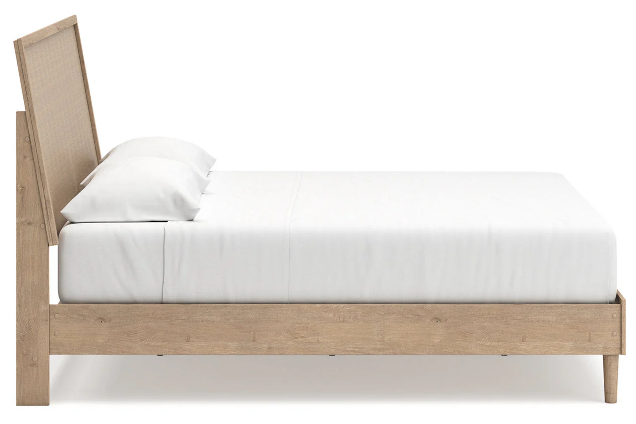 Cielden Tan King Platform Bed - Image 8