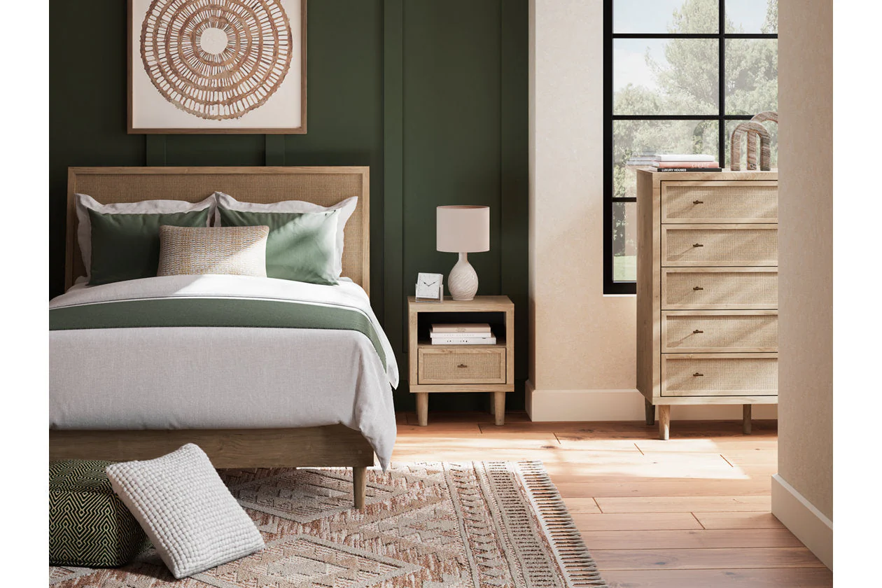 Cielden Tan Queen Platform Bed - Image 10