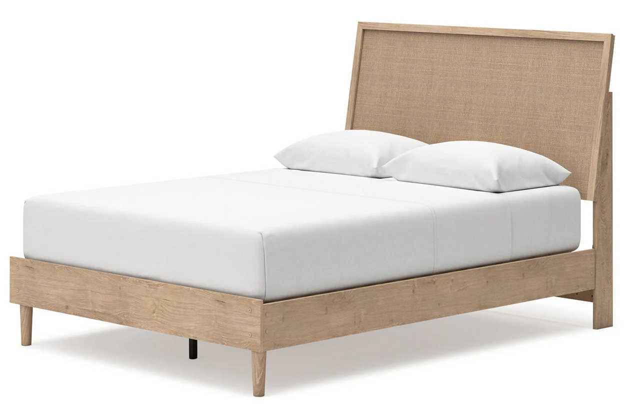Cielden Tan Queen Platform Bed - Image 4